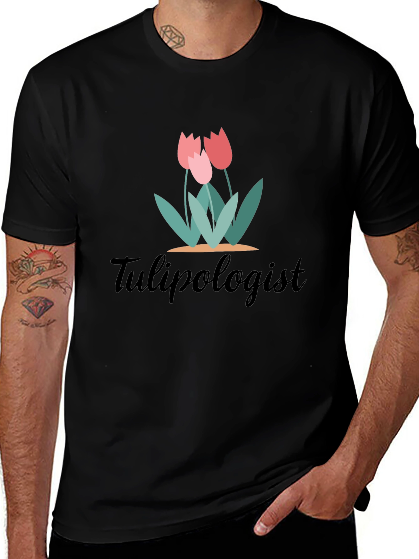 Tulipologist Graphic Tee - Black Unisex T-Shirt