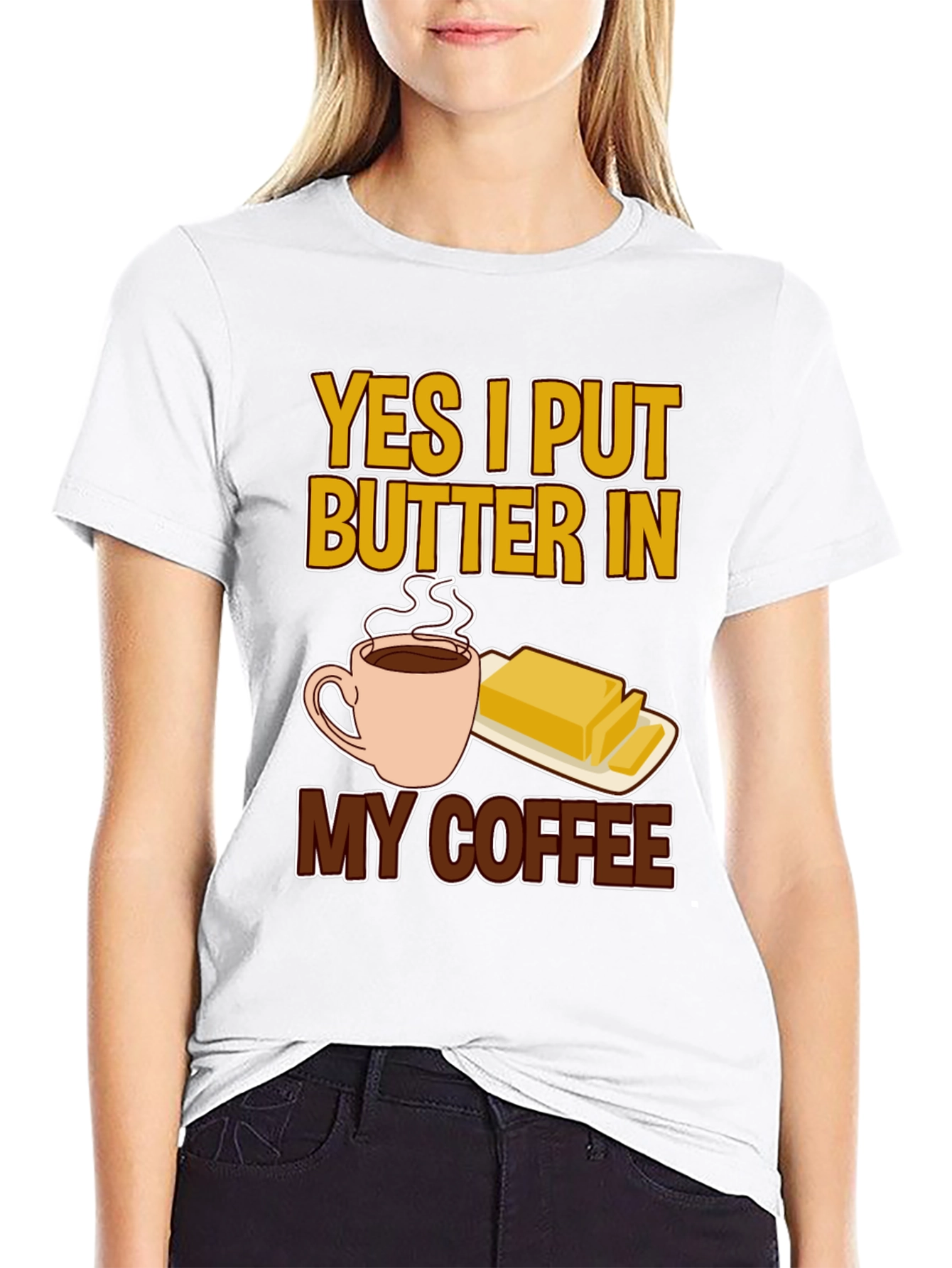 Butter Coffee T-Shirt - Novelty Graphic Tee