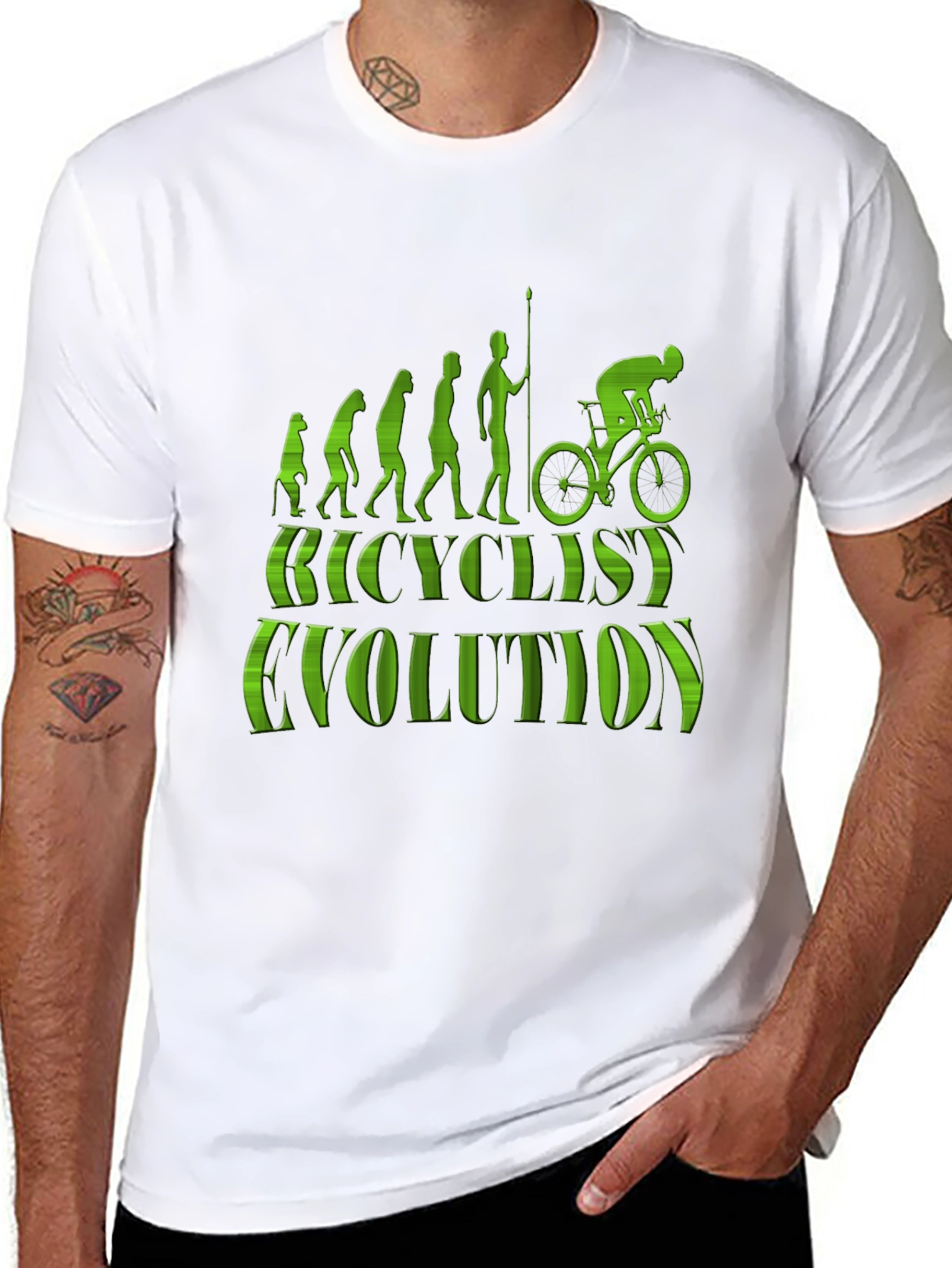 Bicyclist Evolution Graphic T-Shirt