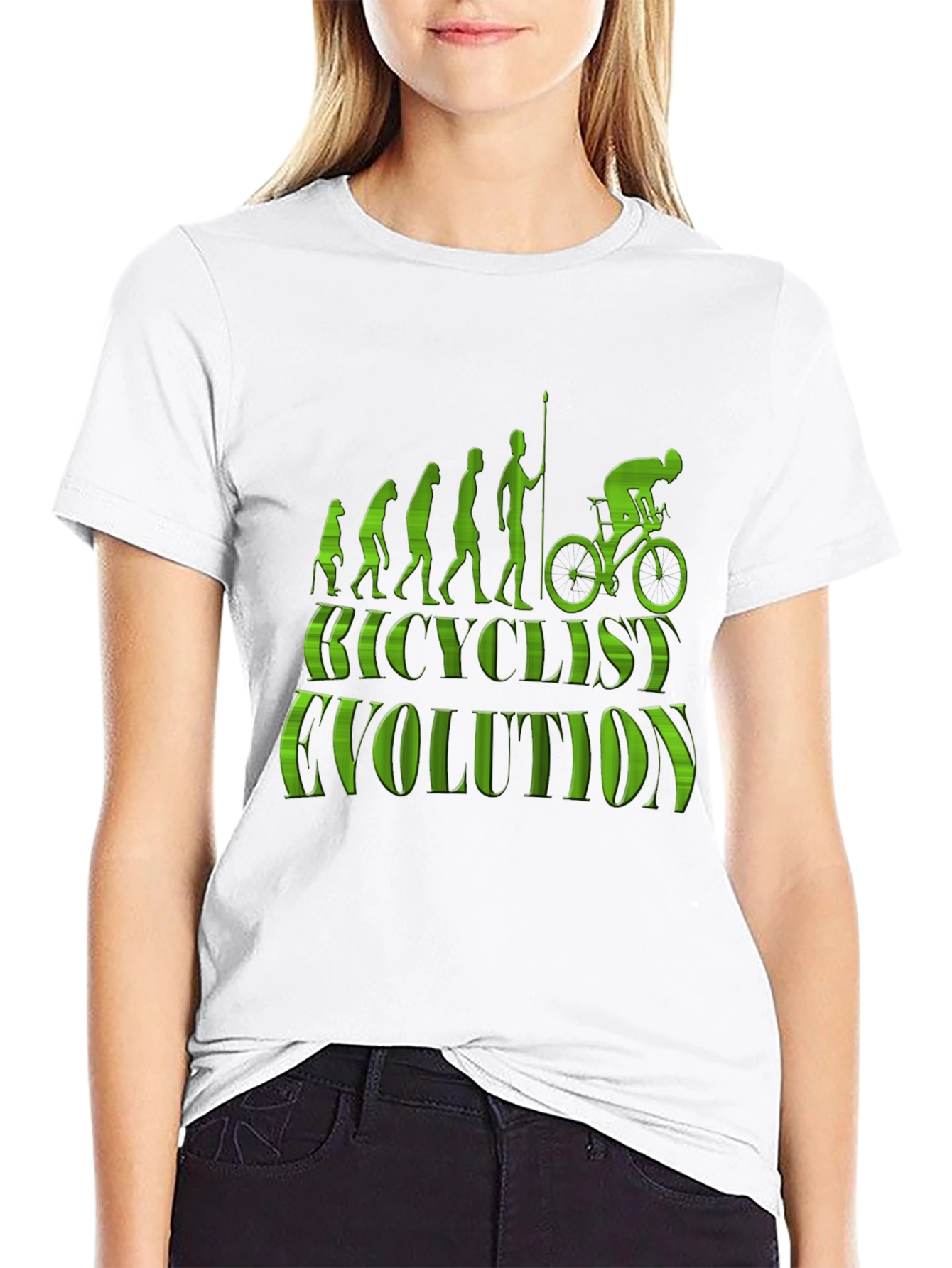 Bicyclist Evolution Graphic T-Shirt