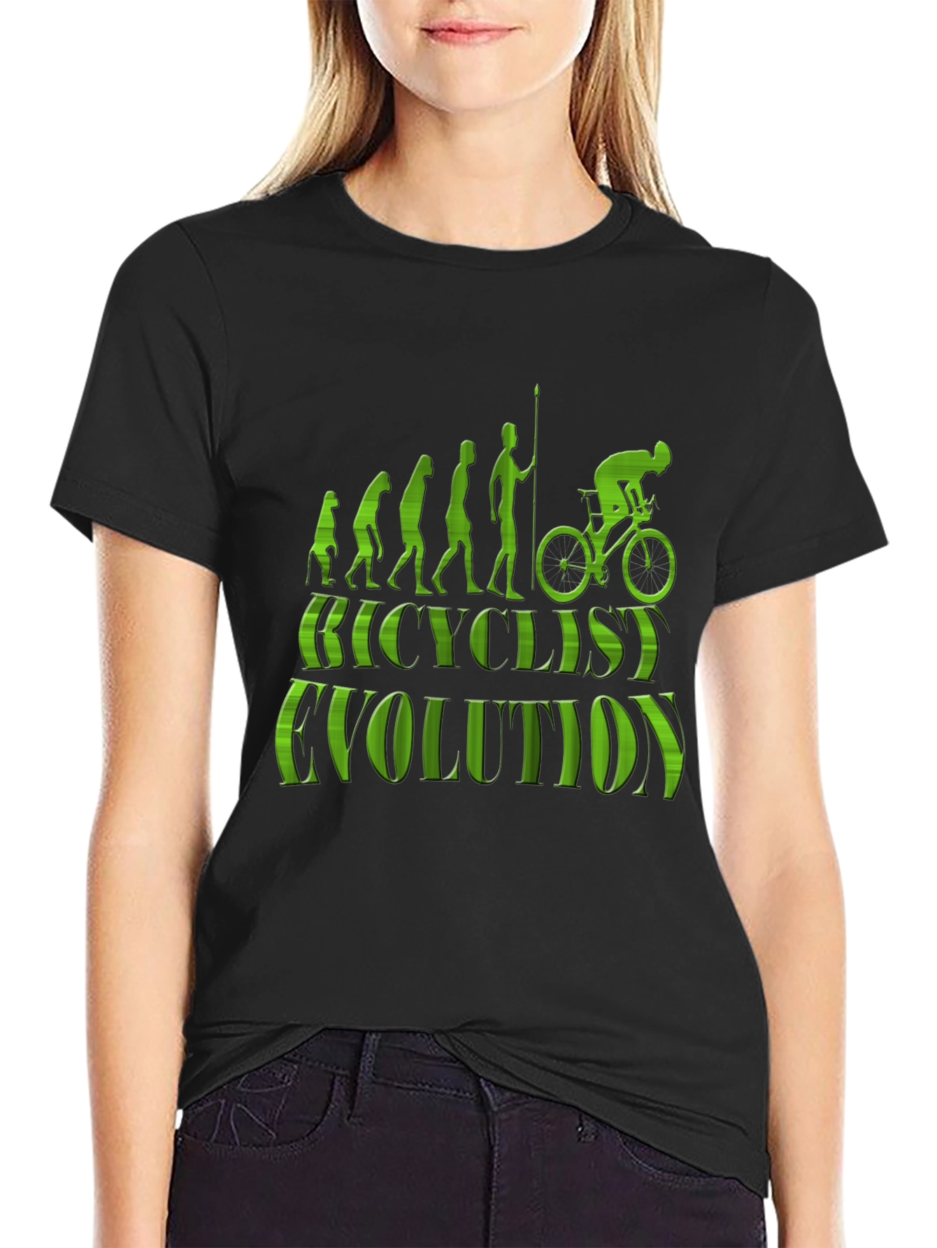Bicyclist Evolution Graphic T-Shirt