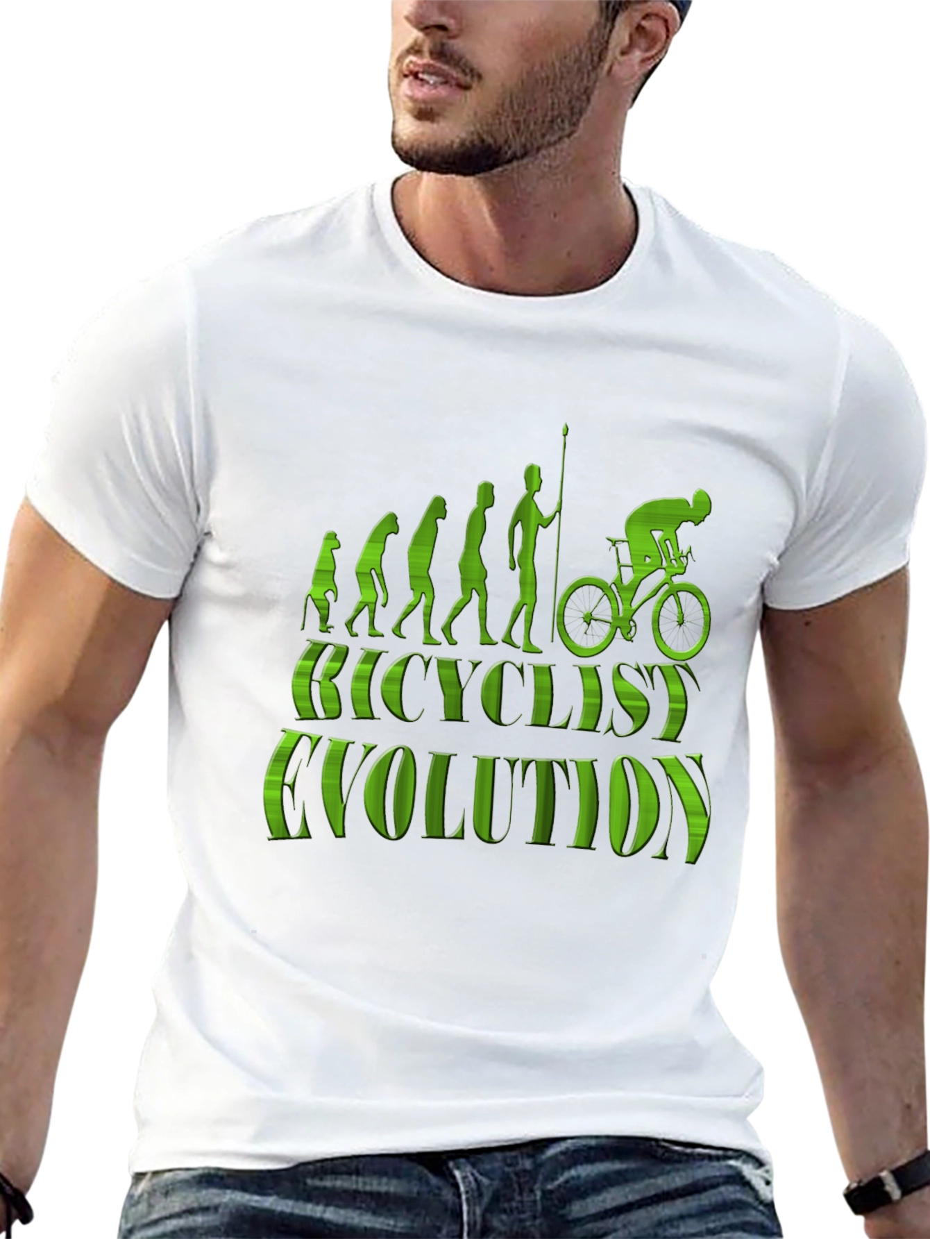 Bicyclist Evolution Graphic T-Shirt