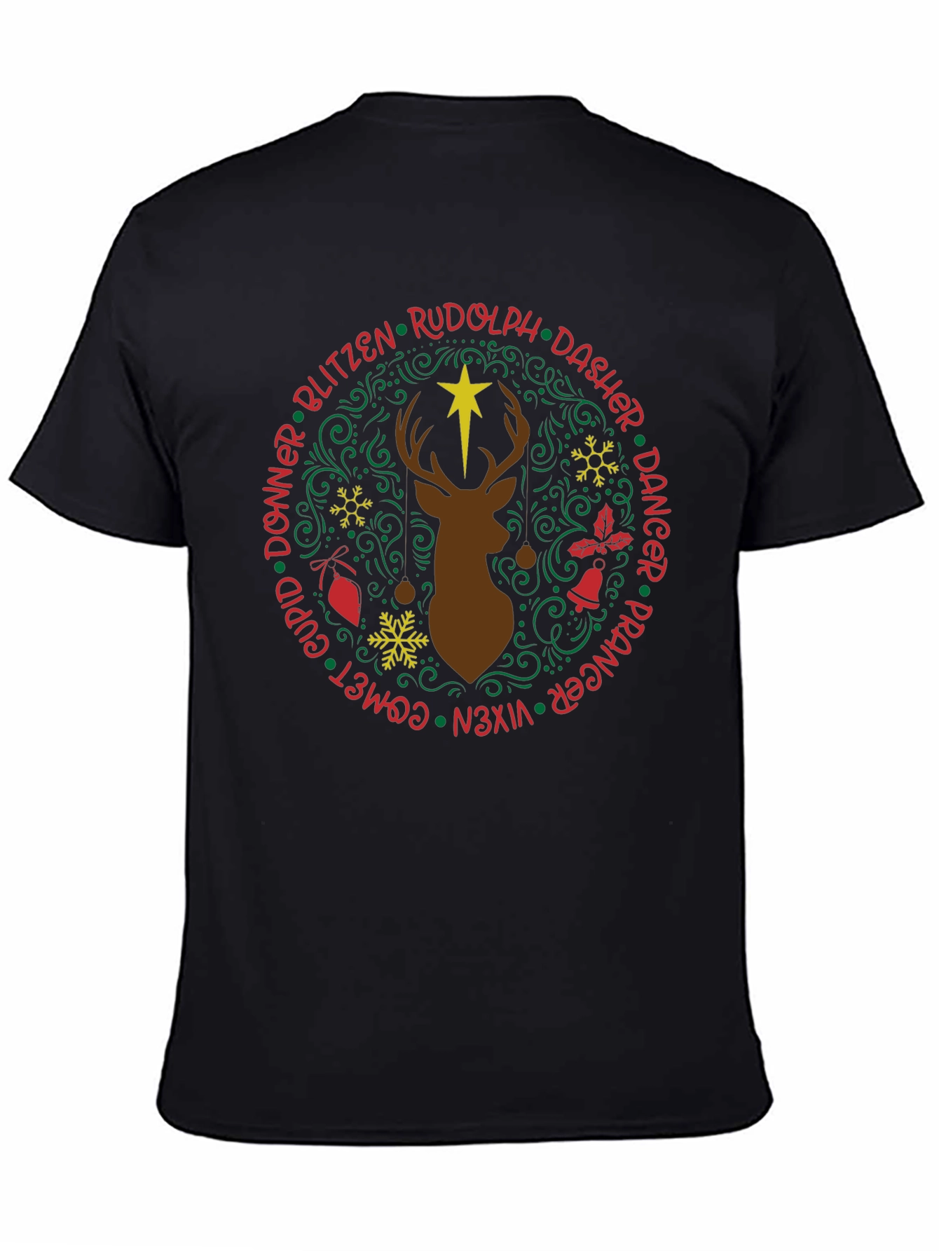 Christmas Reindeer Names T-Shirt