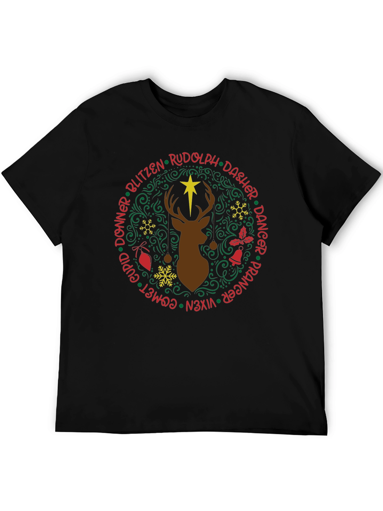 Christmas Reindeer Names T-Shirt