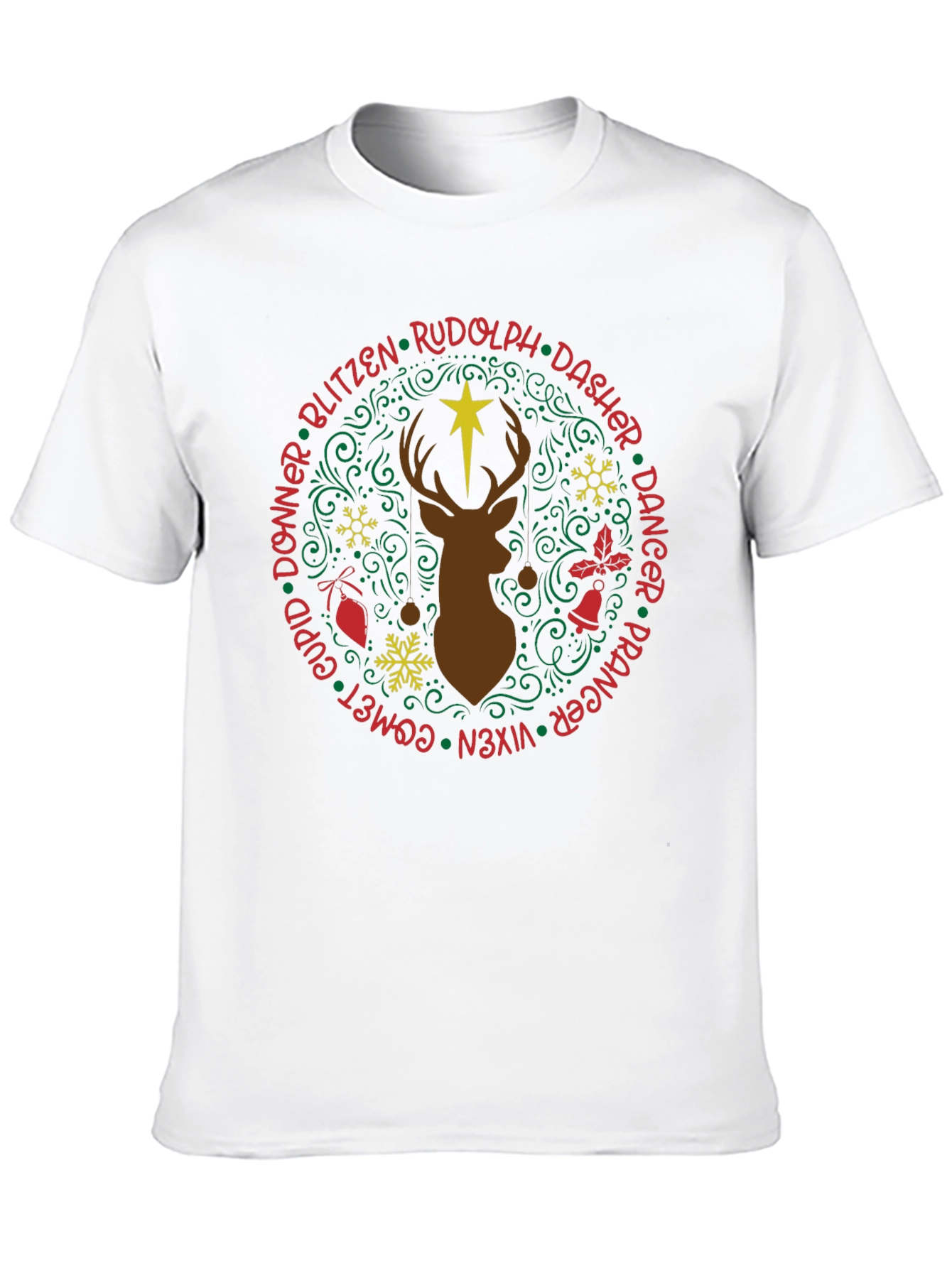 Christmas Reindeer Names T-Shirt