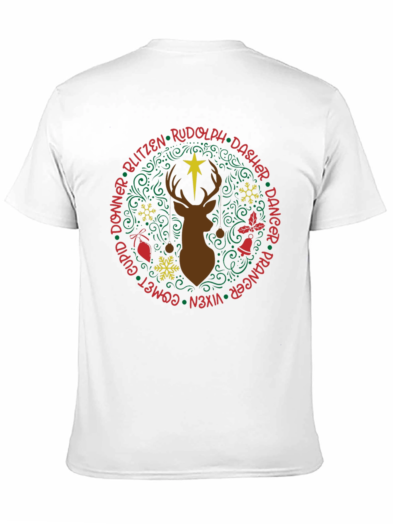 Christmas Reindeer Names T-Shirt