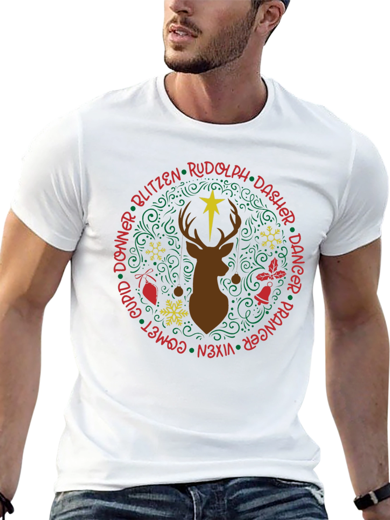 Christmas Reindeer Names T-Shirt