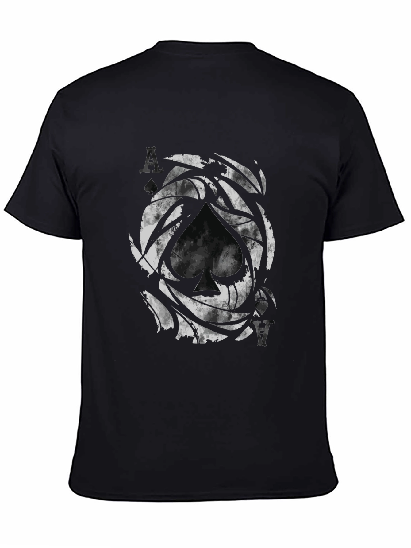 Ace of Spades Graphic Print Black T-Shirt