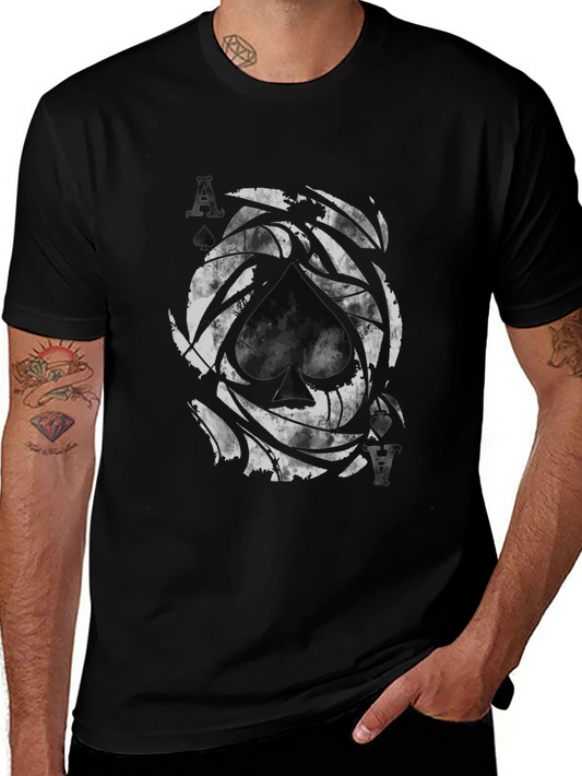 Ace of Spades Graphic Print Black T-Shirt