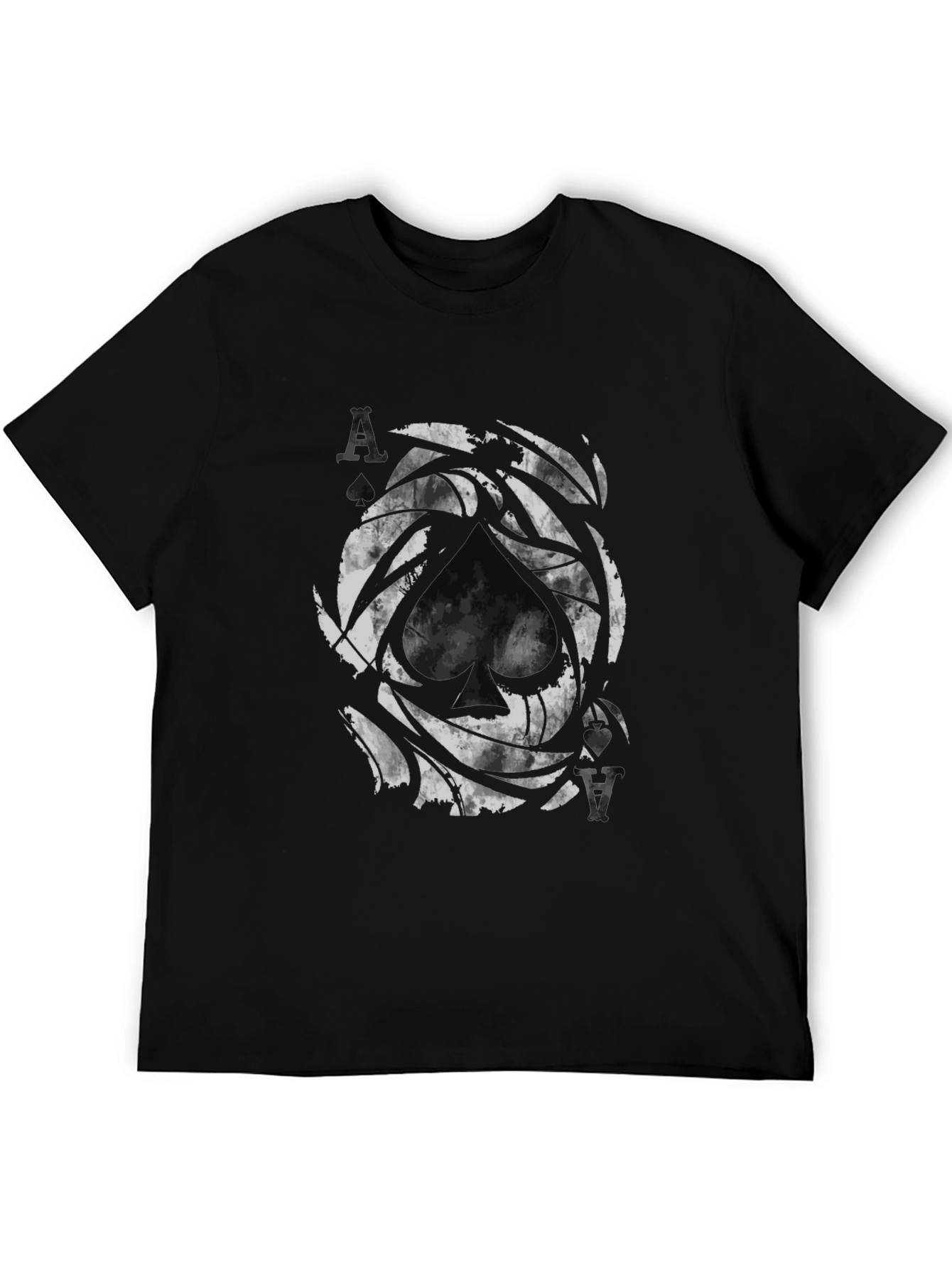 Ace of Spades Graphic Print Black T-Shirt