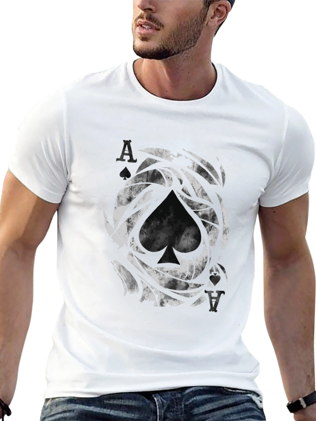 Ace of Spades Graphic Print Black T-Shirt