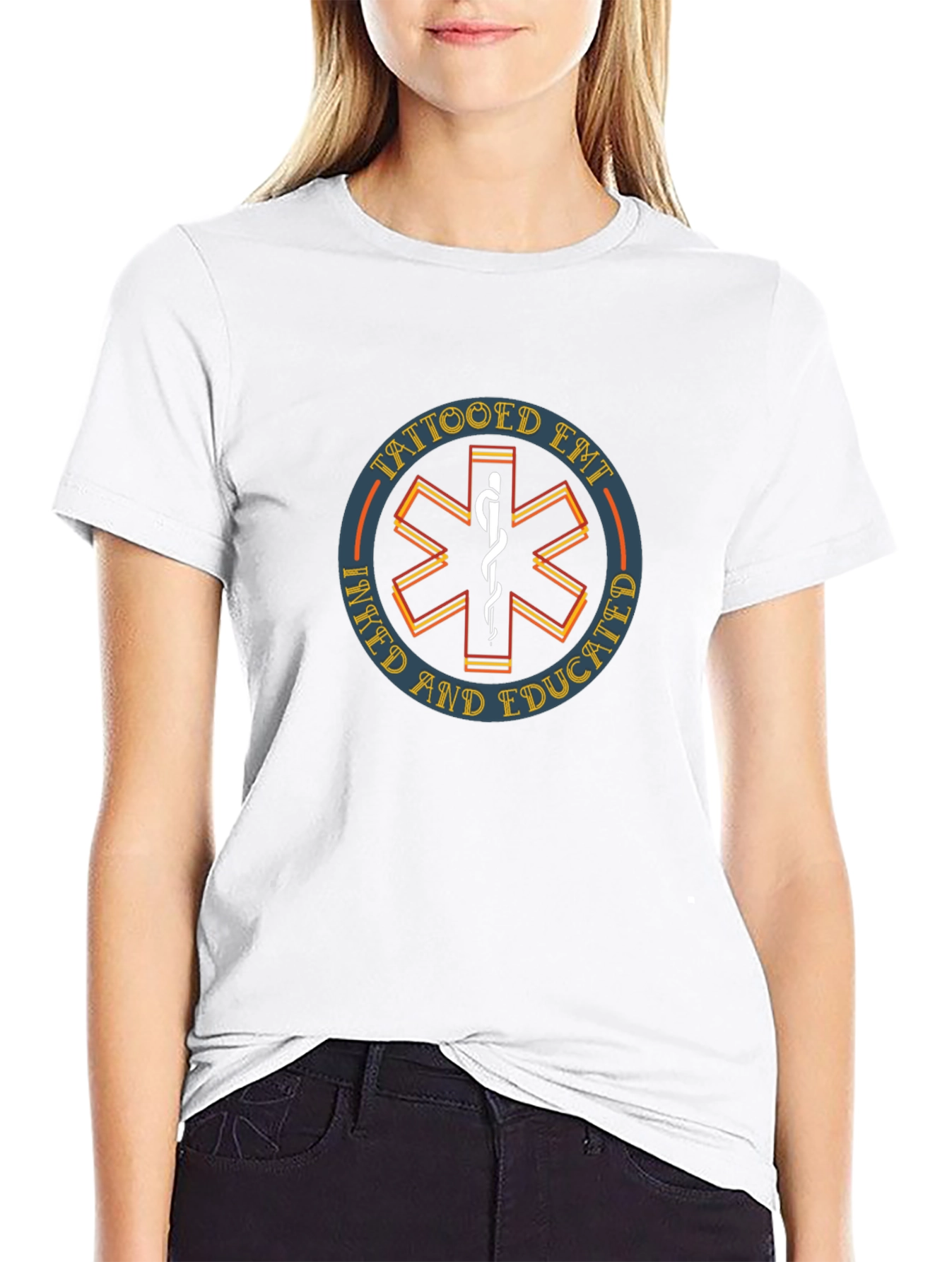 Tattooed EMT T-Shirt - Inked and Educated Design