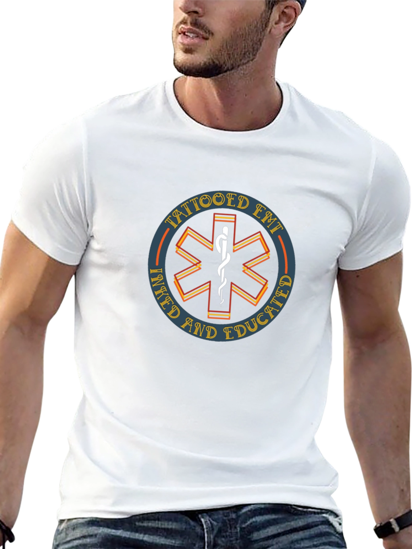 Tattooed EMT T-Shirt - Inked and Educated Design