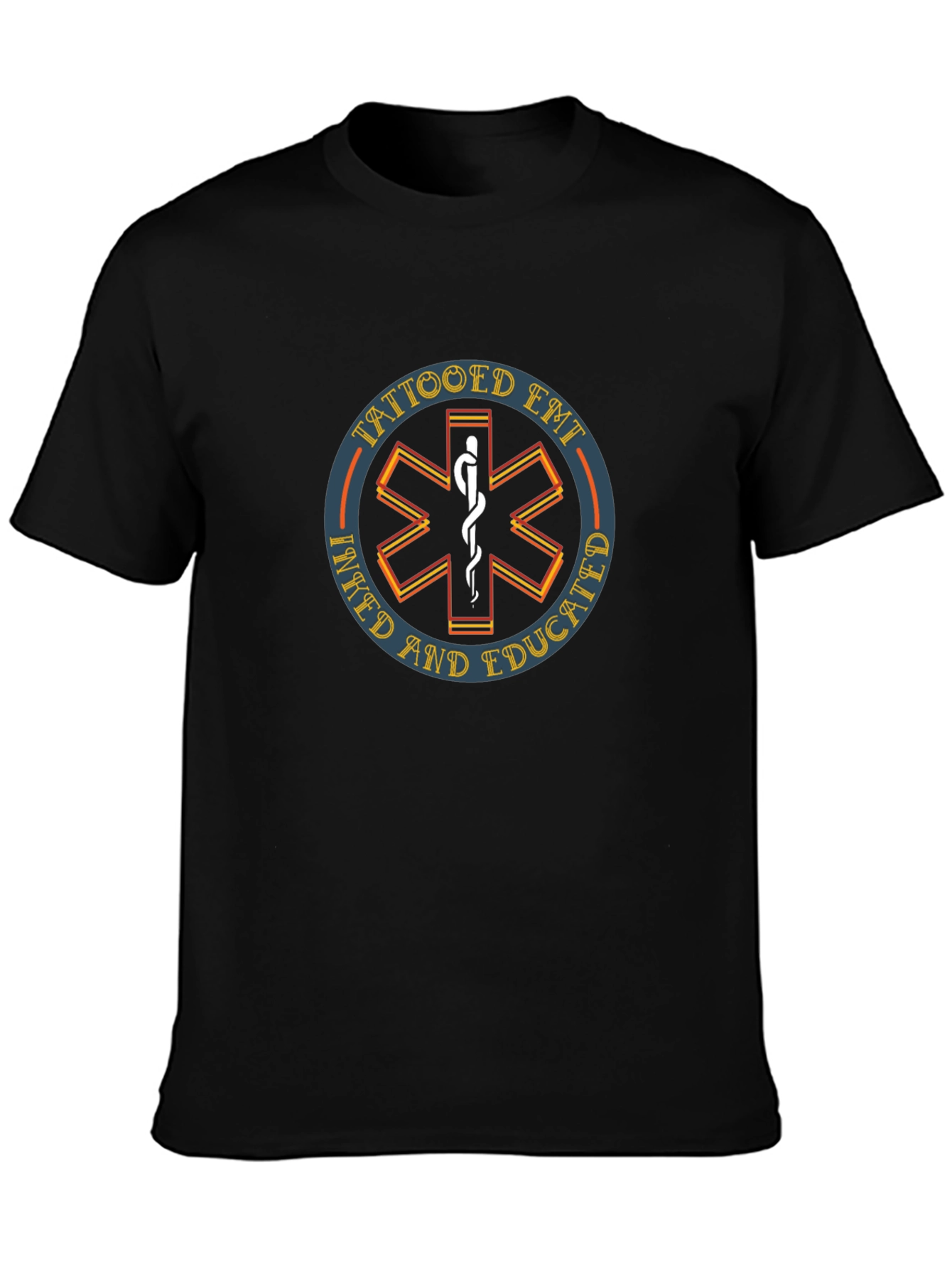 Tattooed EMT T-Shirt - Inked and Educated Design