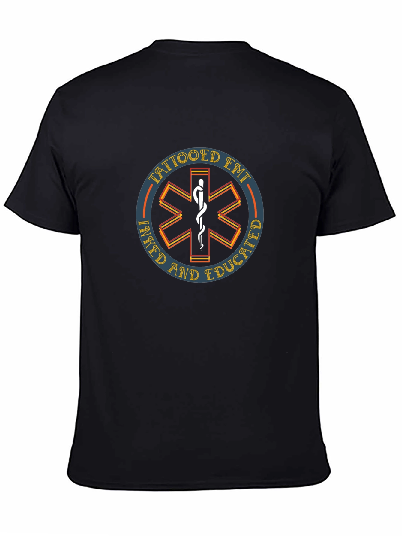 Tattooed EMT T-Shirt - Inked and Educated Design