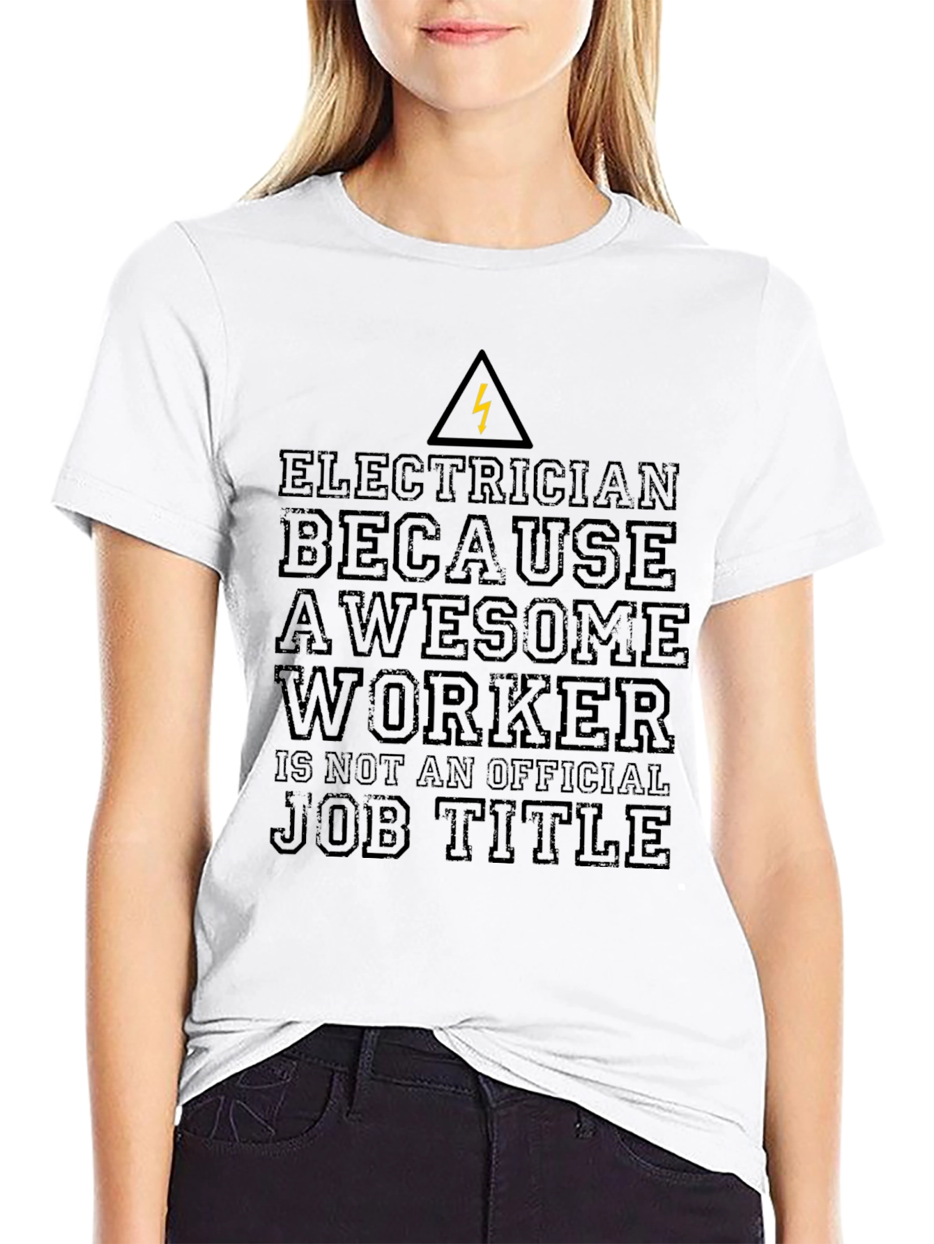 Electrician Awesome Worker T-Shirt Funny Job Title Tee