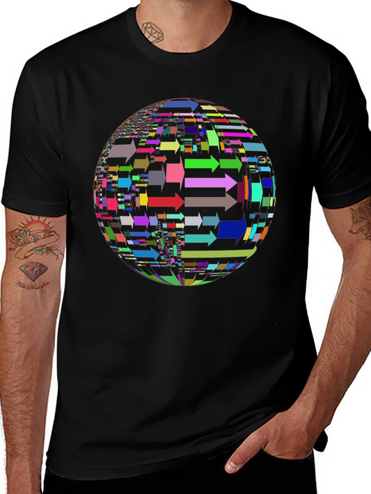Arrow Sphere Graphic Black T-Shirt