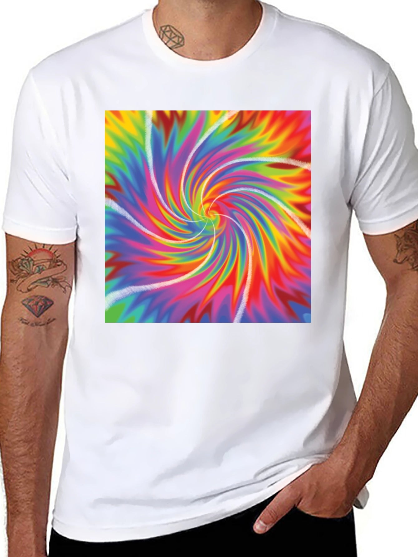 Vibrant Tie-Dye Swirl Graphic Tee - Soft & Stylish
