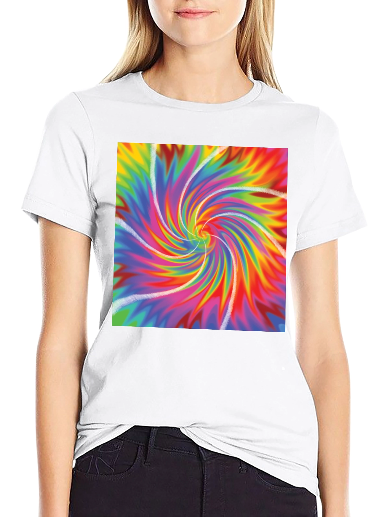 Vibrant Tie-Dye Swirl Graphic Tee - Soft & Stylish