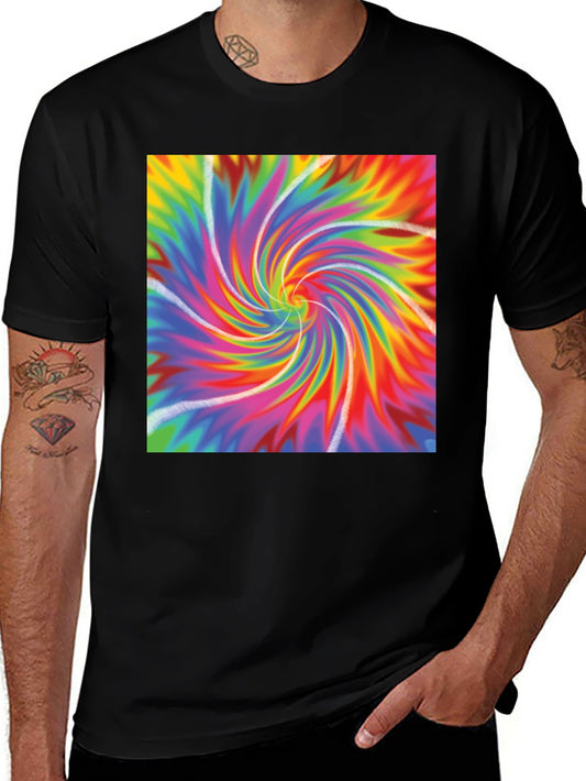 Vibrant Tie-Dye Swirl Graphic Tee - Soft & Stylish