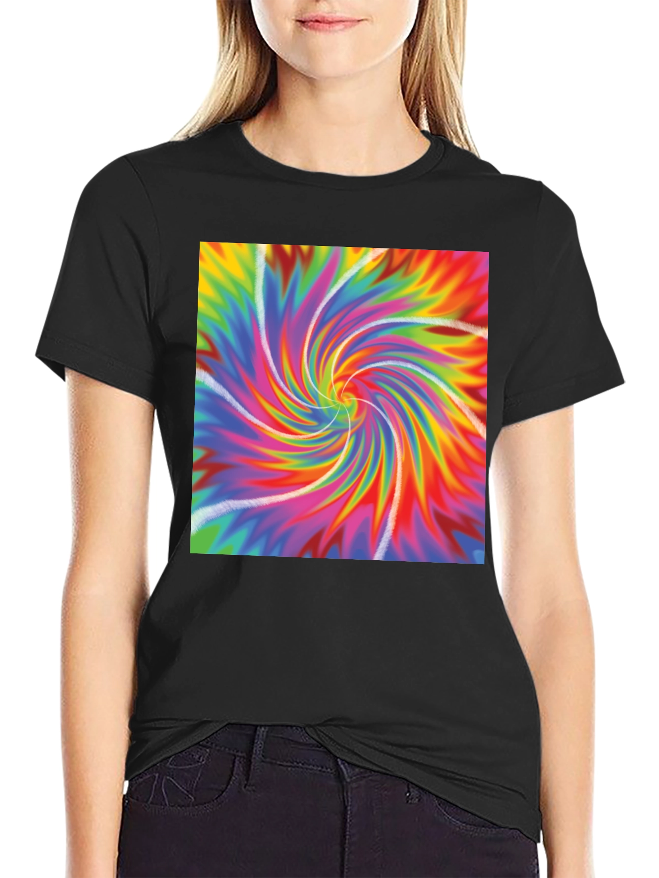 Vibrant Tie-Dye Swirl Graphic Tee - Soft & Stylish