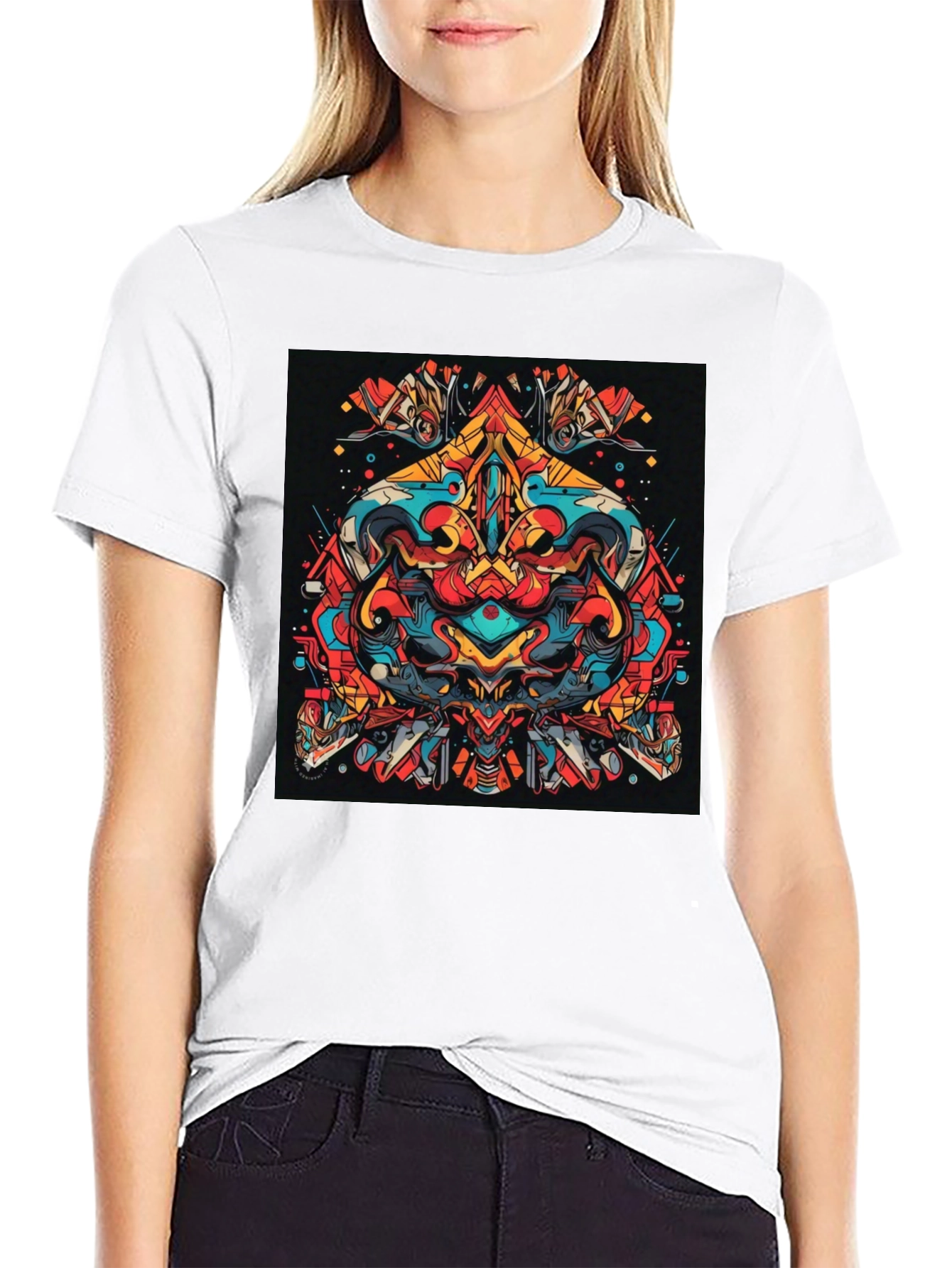 Abstract Graphic Tee - Bold Artistic Design
