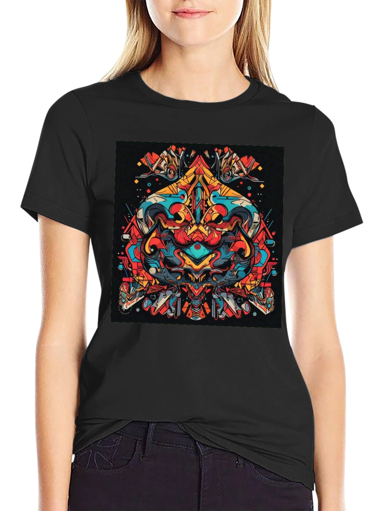 Abstract Graphic Tee - Bold Artistic Design