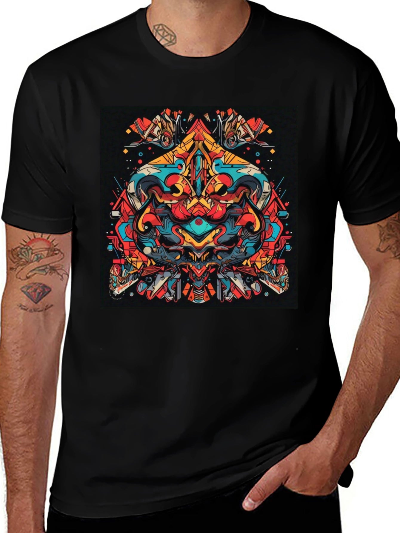 Abstract Graphic Tee - Bold Artistic Design