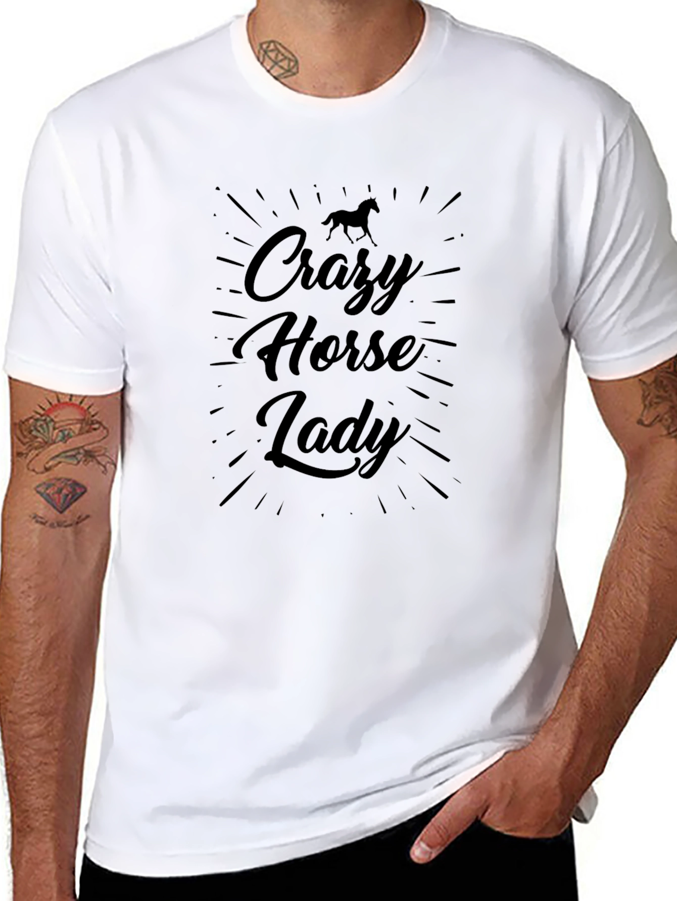 Crazy Horse Lady Graphic T-Shirt