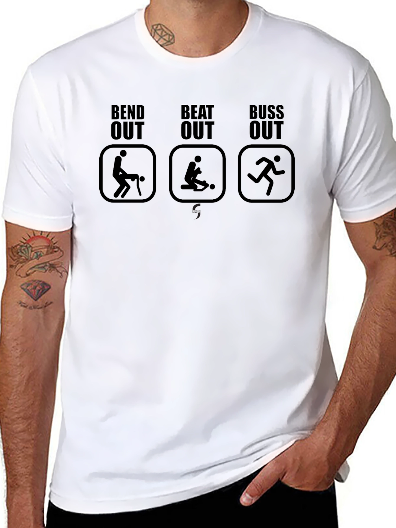 Bend Beat Buss Out Black Humor Tee