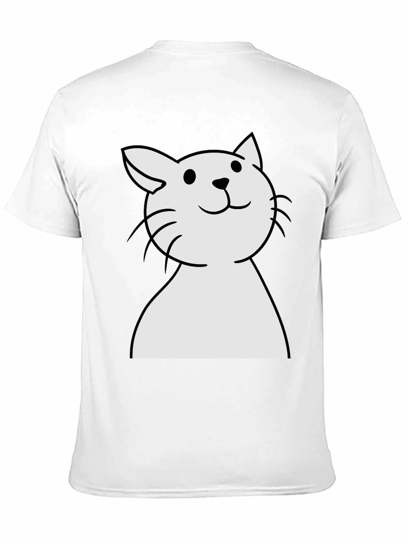 Cute Cat Graphic Black T-Shirt