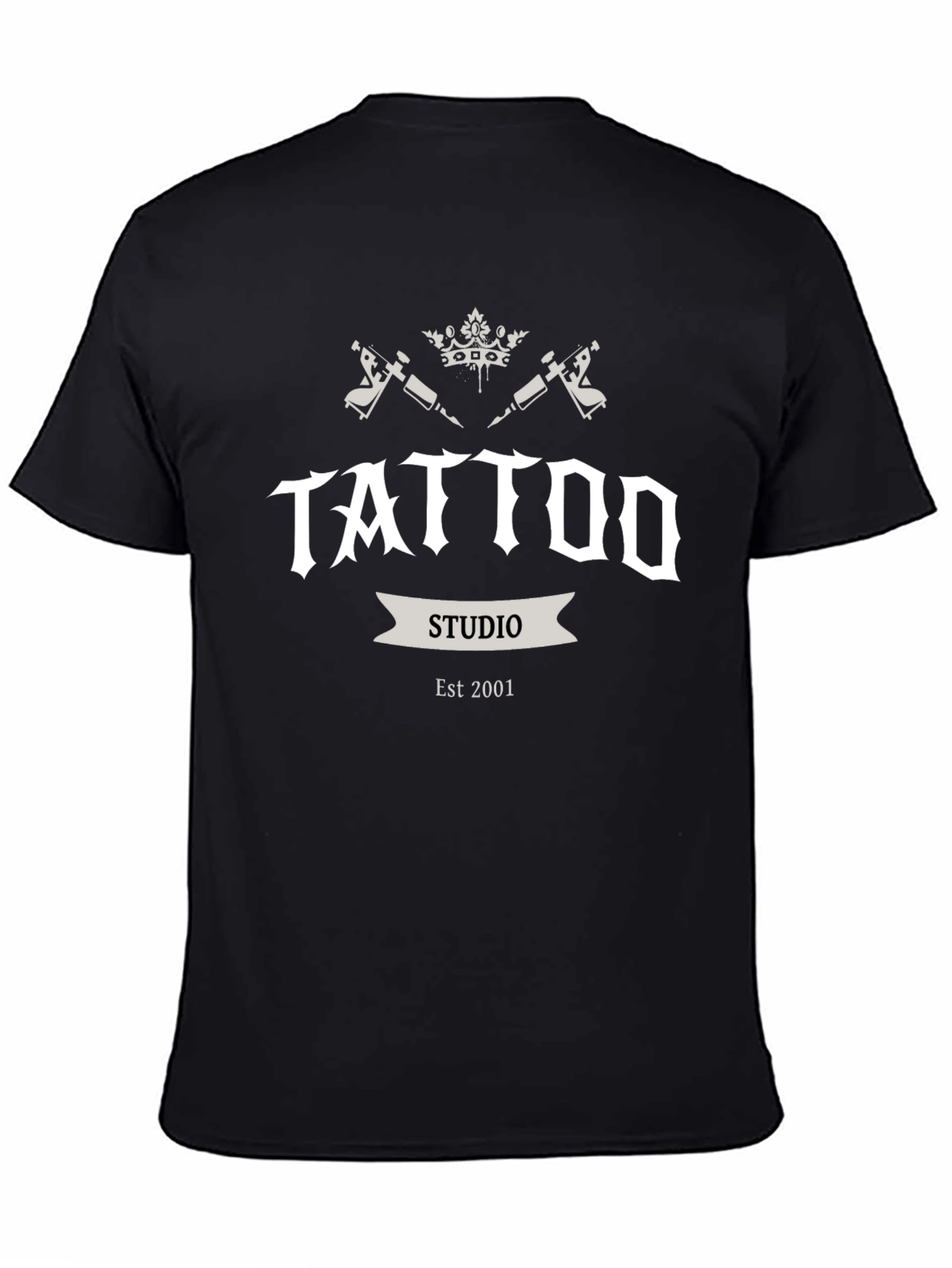 Tattoo Studio Est 2001 Black Graphic T-Shirt