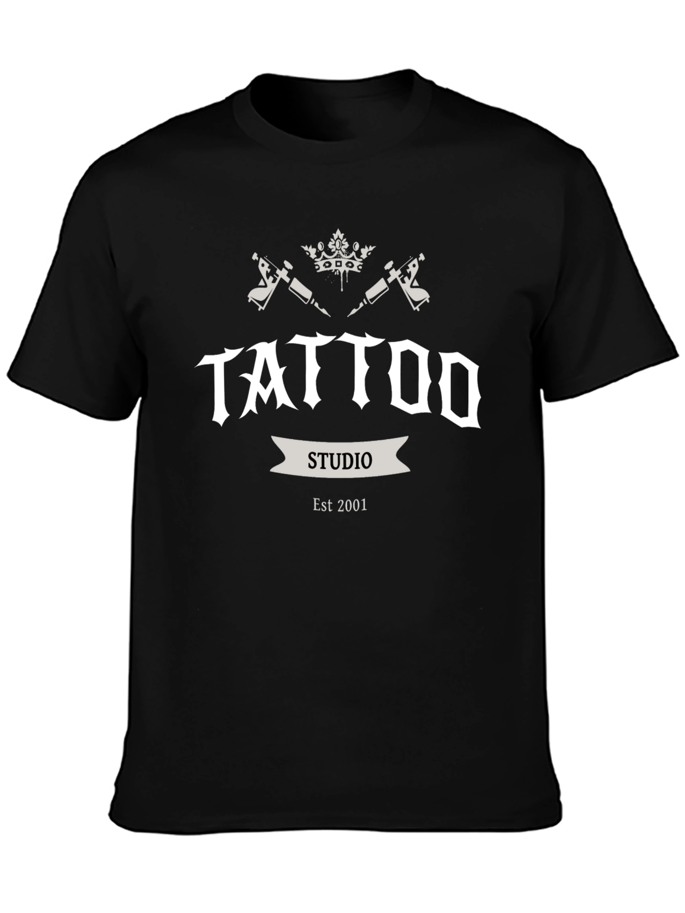 Tattoo Studio Est 2001 Black Graphic T-Shirt