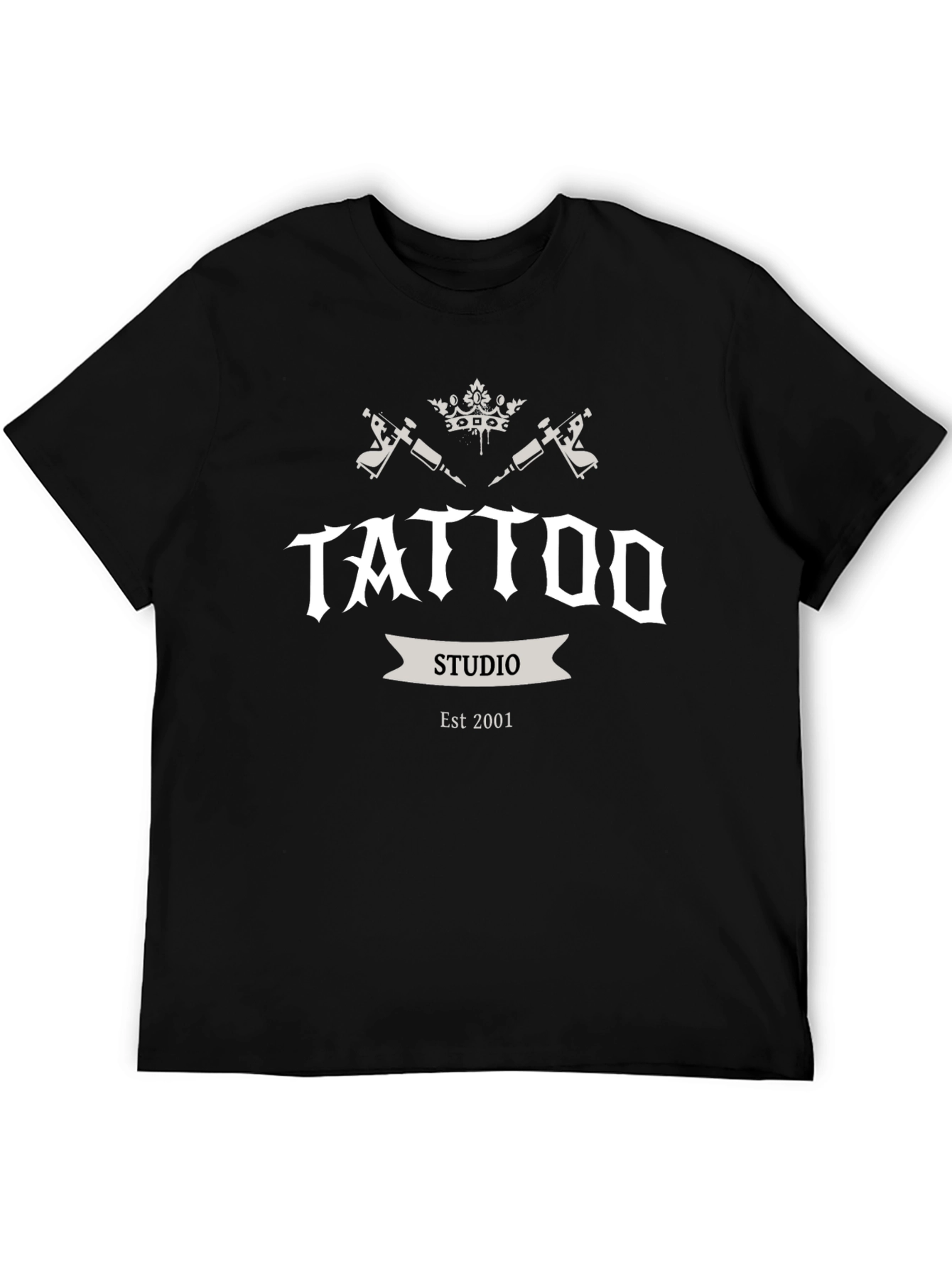 Tattoo Studio Est 2001 Black Graphic T-Shirt