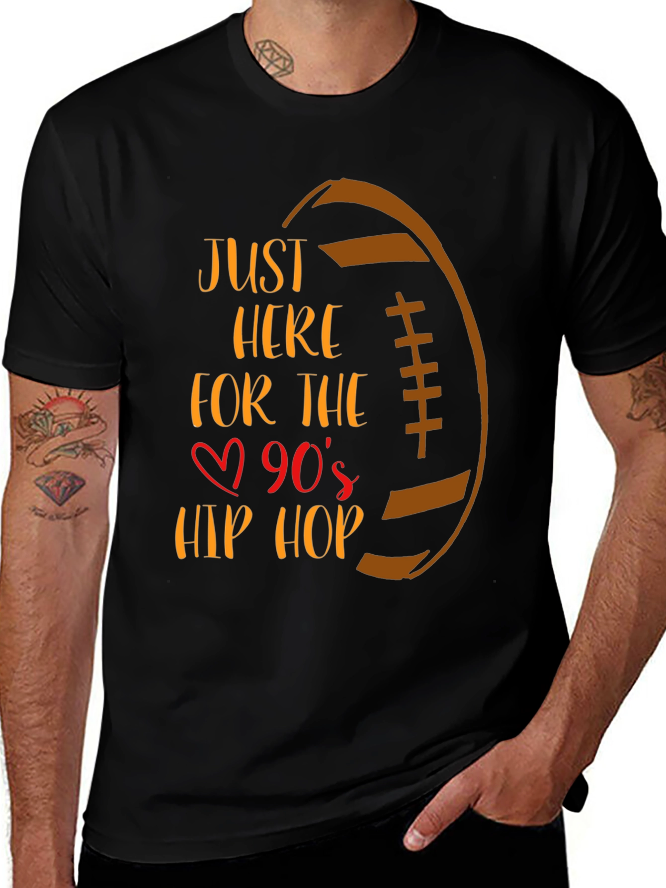 90s Hip Hop Football Graphic Tee