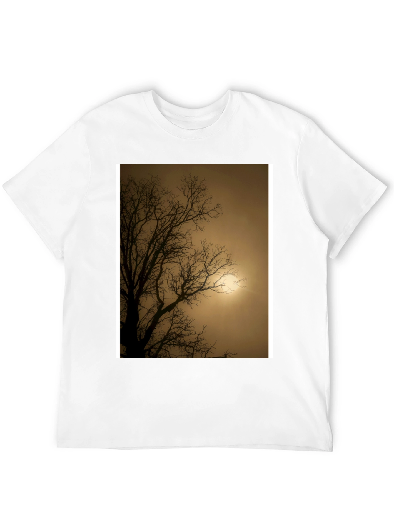 Eerie Tree Graphic Tee - Stylish Black Shirt