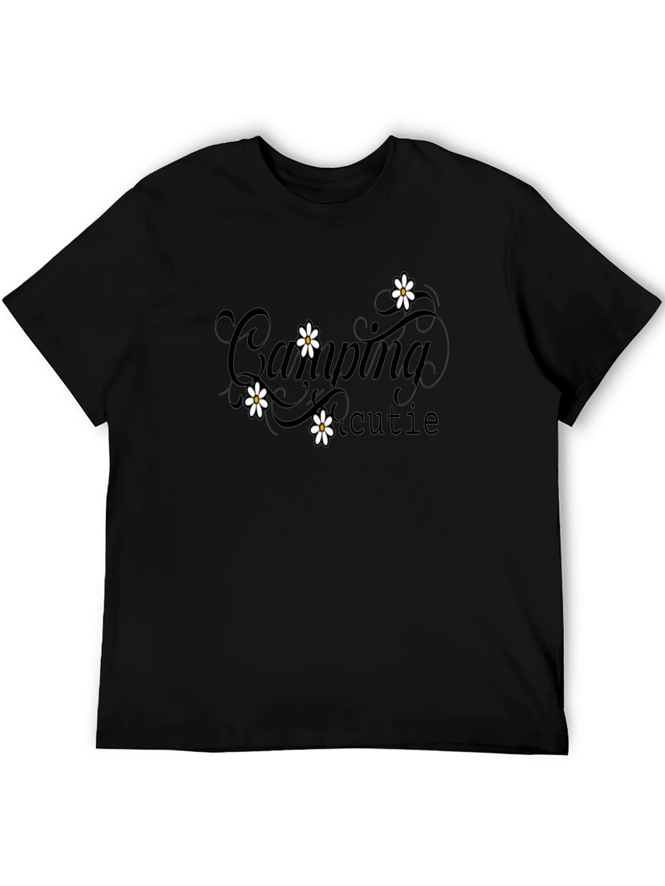 Camping Cutie Black Graphic Tee