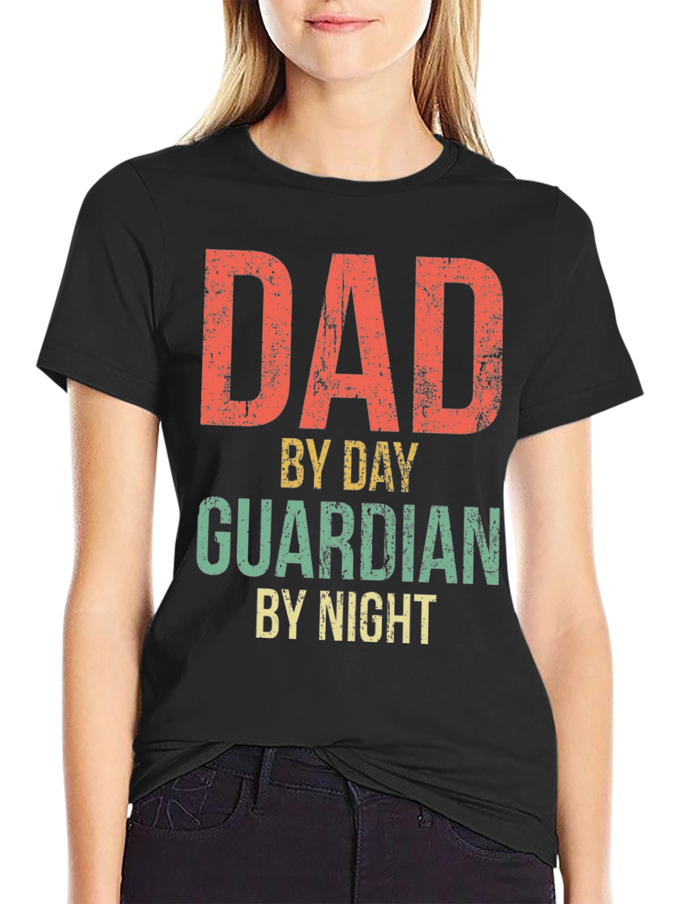 Dad By Day Guardian By Night Graphic Tee