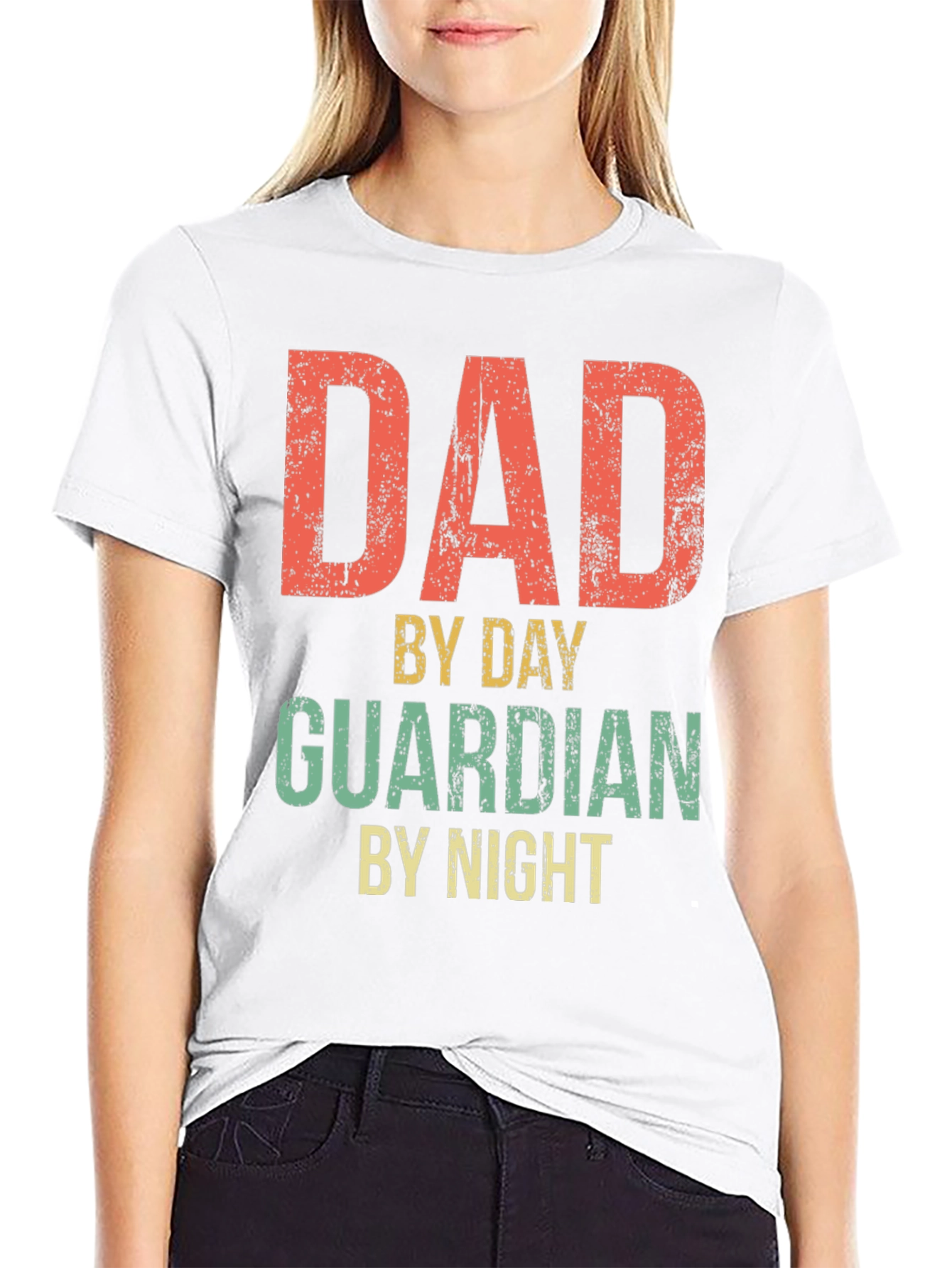 Dad By Day Guardian By Night Graphic Tee