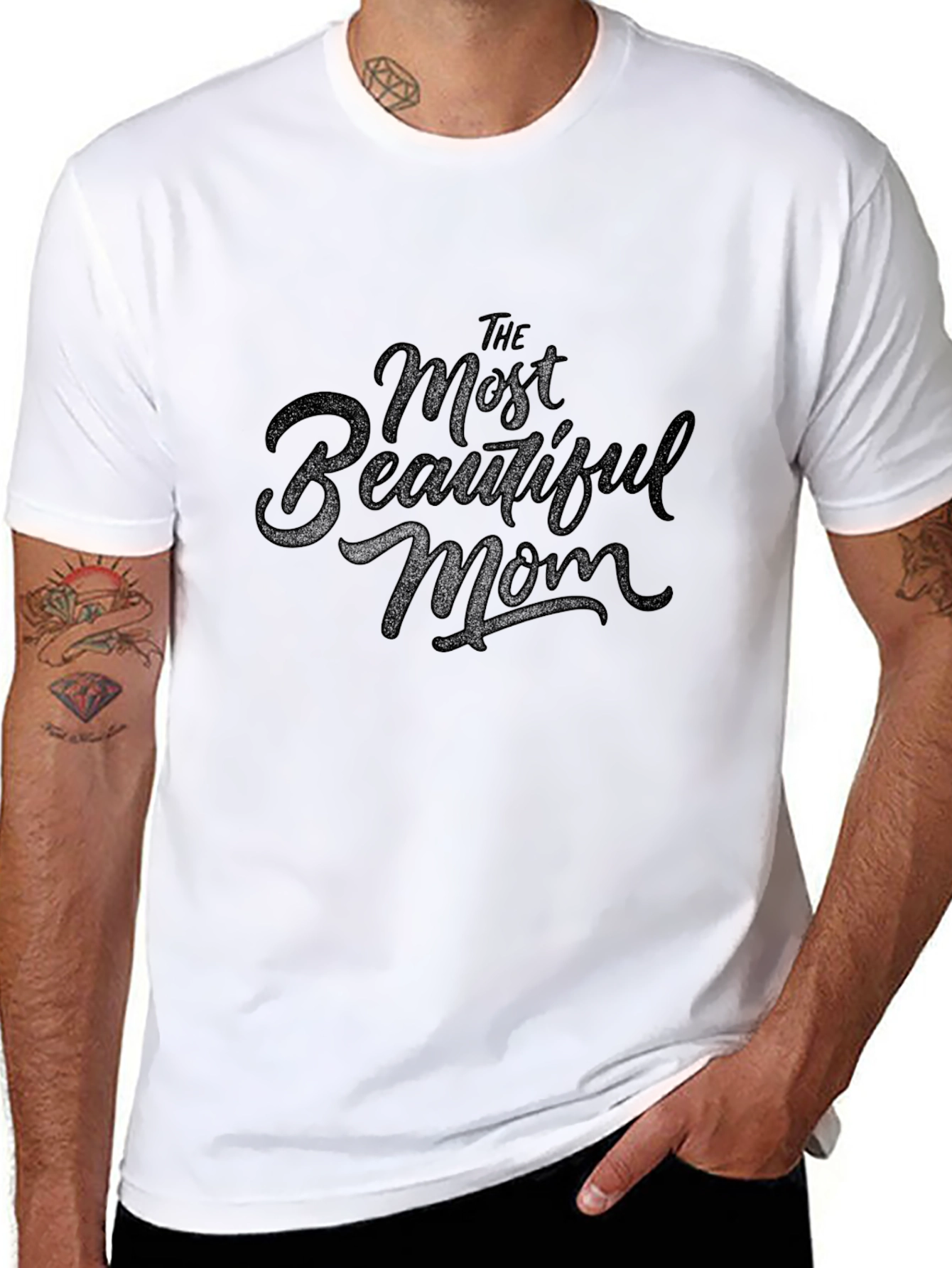 The Most Beautiful Mom Black Graphic Tee