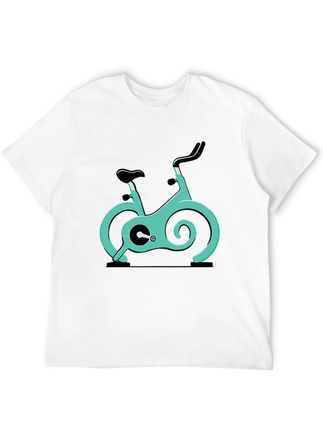 Spin Bike Graphic Tee - Cycling Enthusiast Shirt