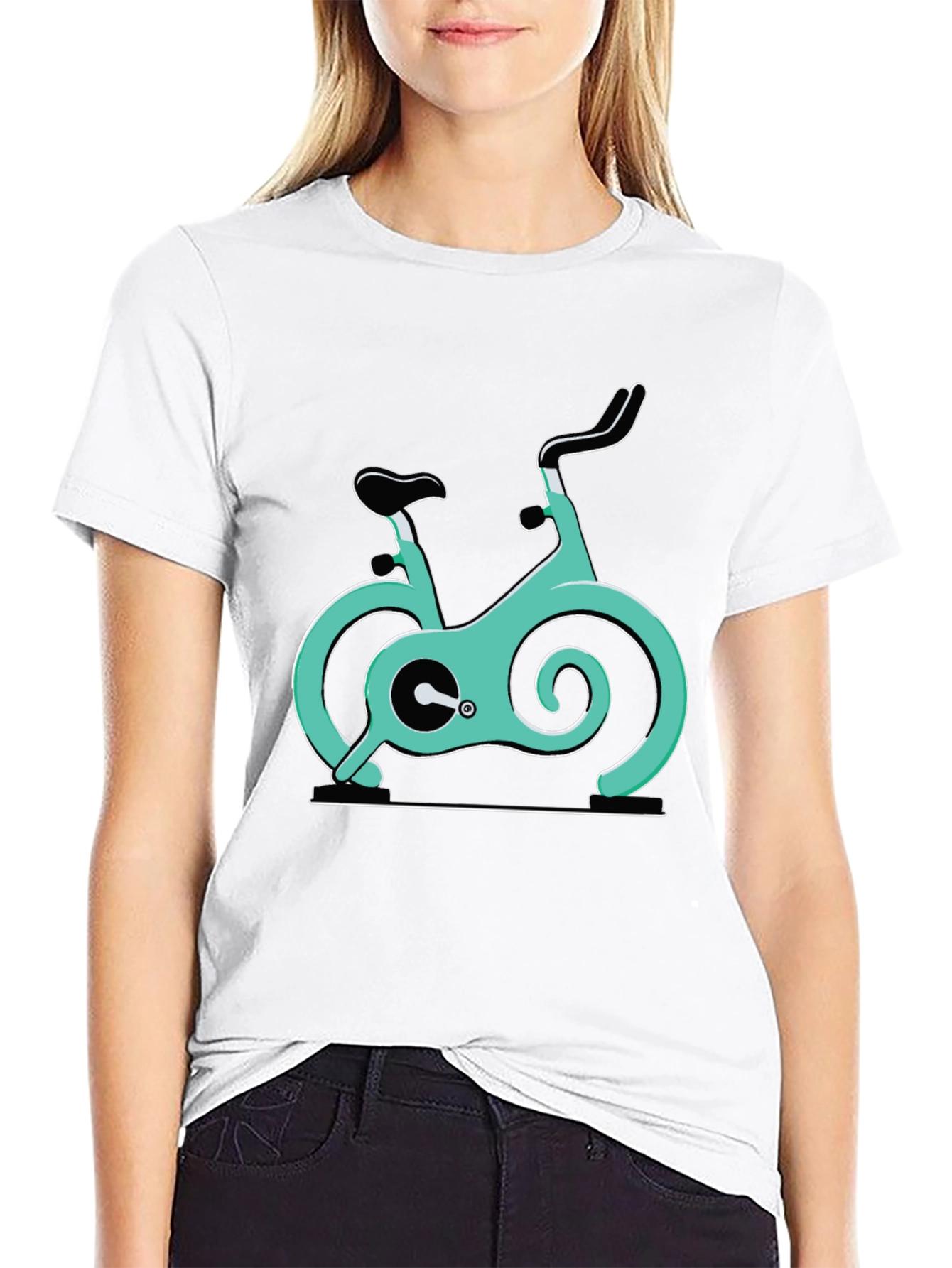 Spin Bike Graphic Tee - Cycling Enthusiast Shirt