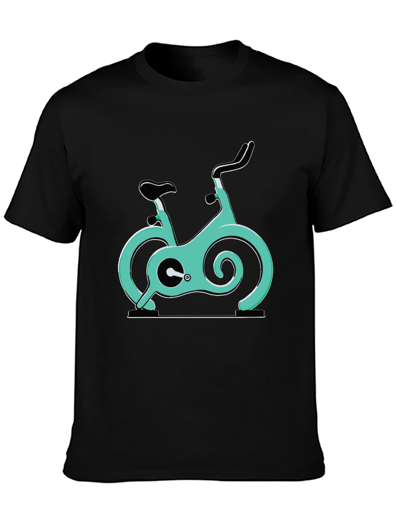Spin Bike Graphic Tee - Cycling Enthusiast Shirt