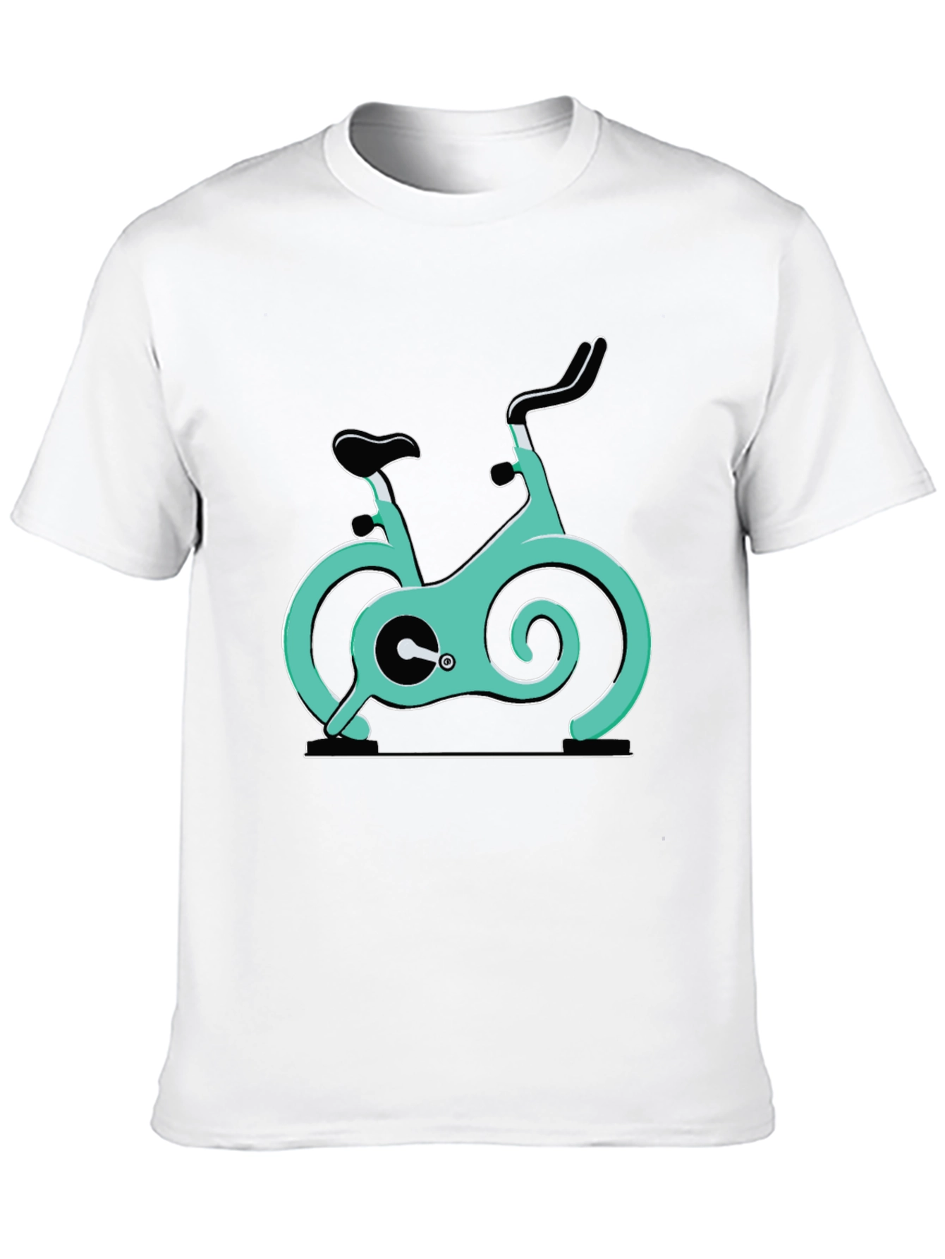 Spin Bike Graphic Tee - Cycling Enthusiast Shirt
