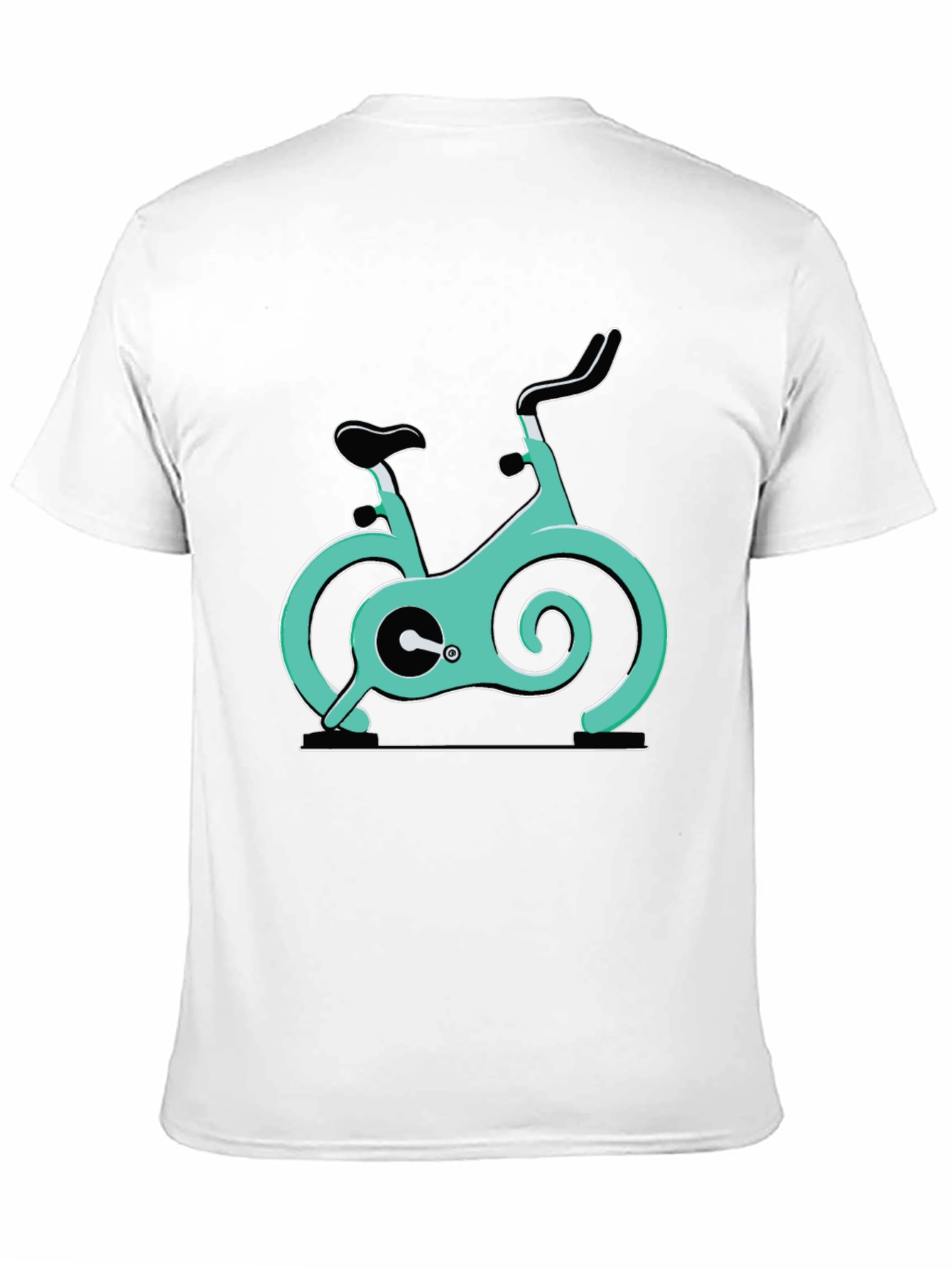 Spin Bike Graphic Tee - Cycling Enthusiast Shirt