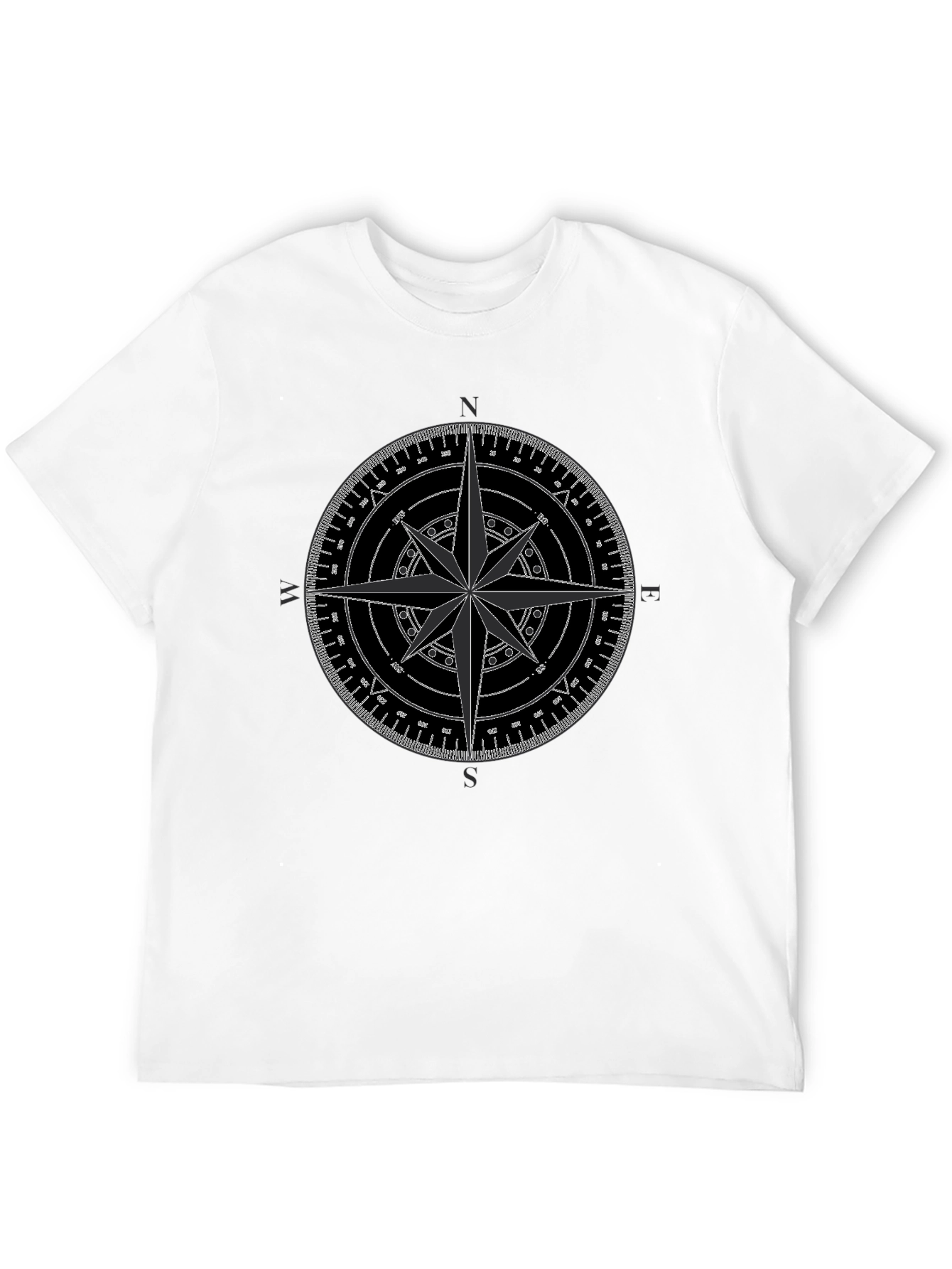 Compass Rose Graphic Tee - Black