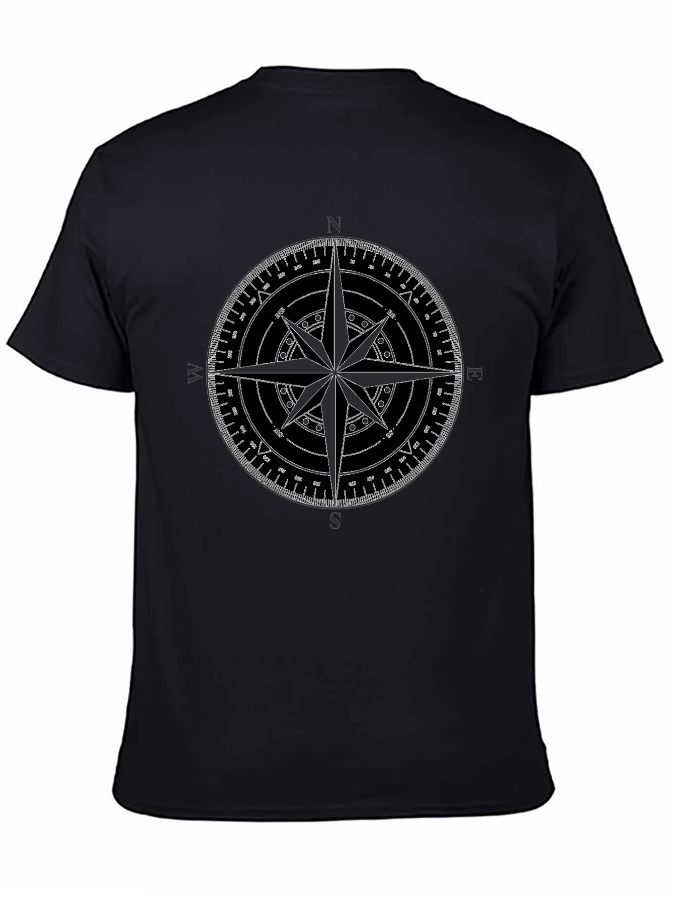Compass Rose Graphic Tee - Black