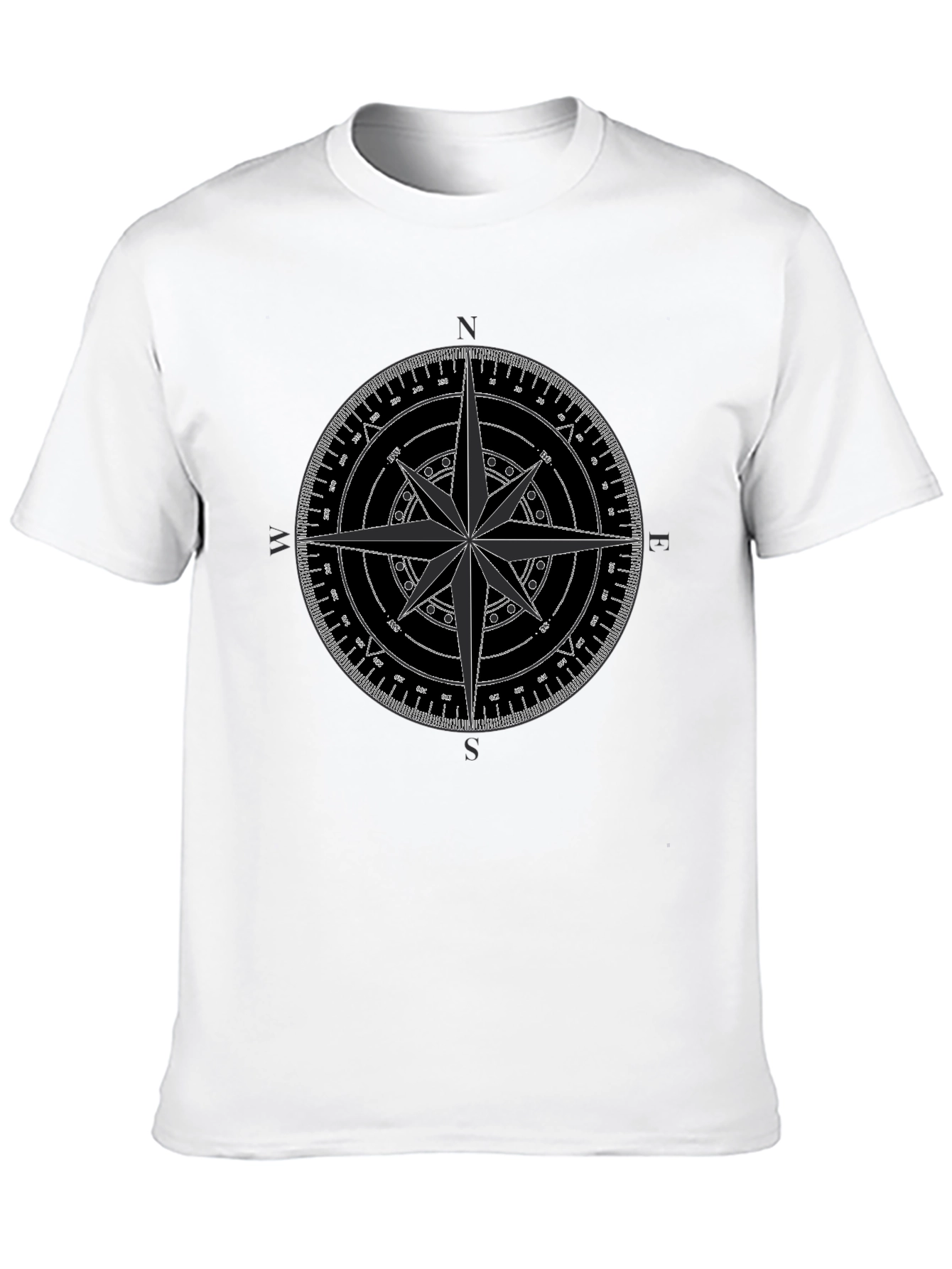 Compass Rose Graphic Tee - Black