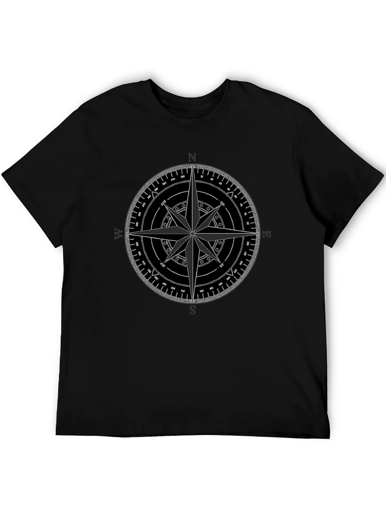 Compass Rose Graphic Tee - Black