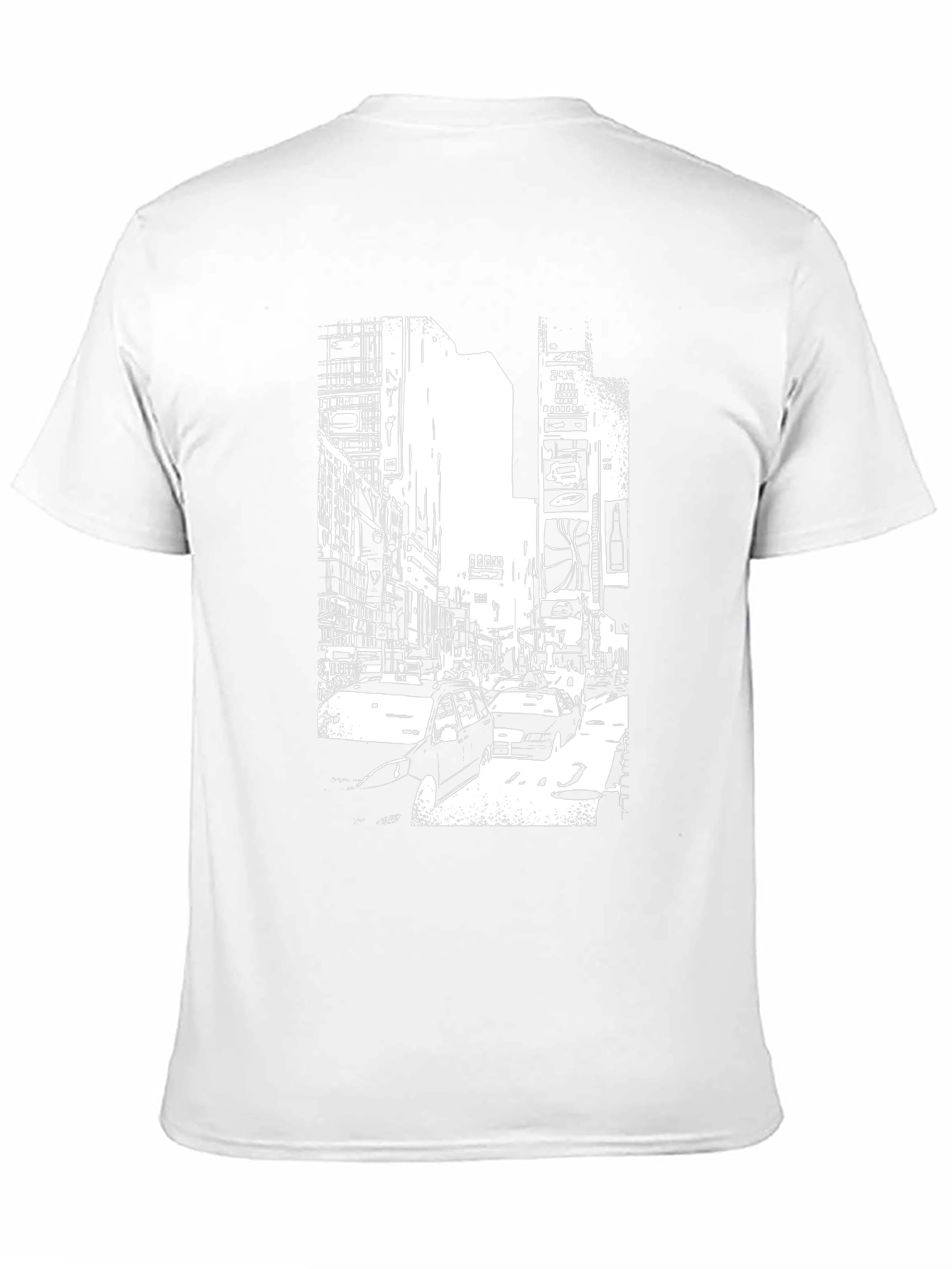 Urban Scene Graphic Tee - Modern Black T-Shirt